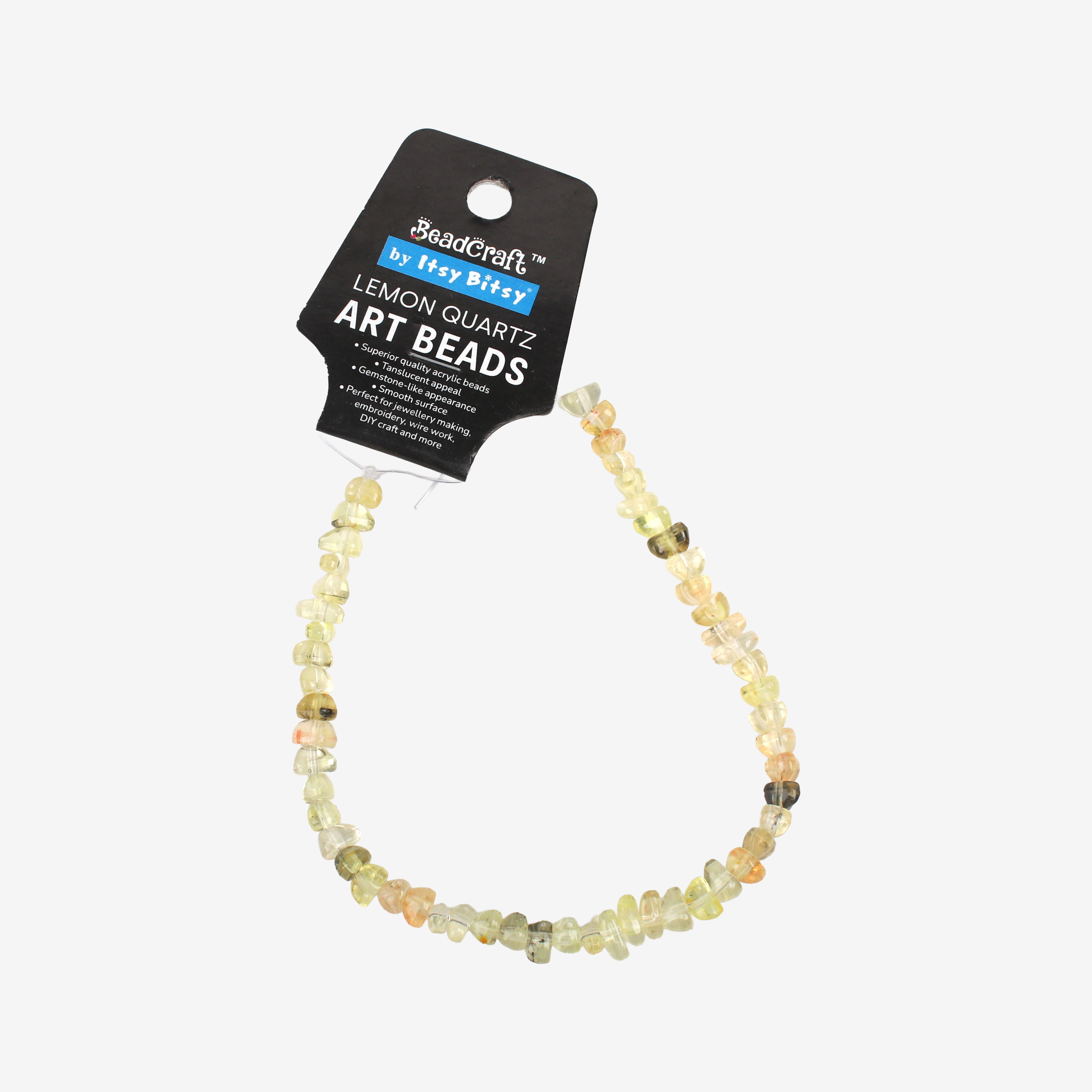 Lemon Quartz Art Beads SHAPE 6/8mm 54 Beads 1 String