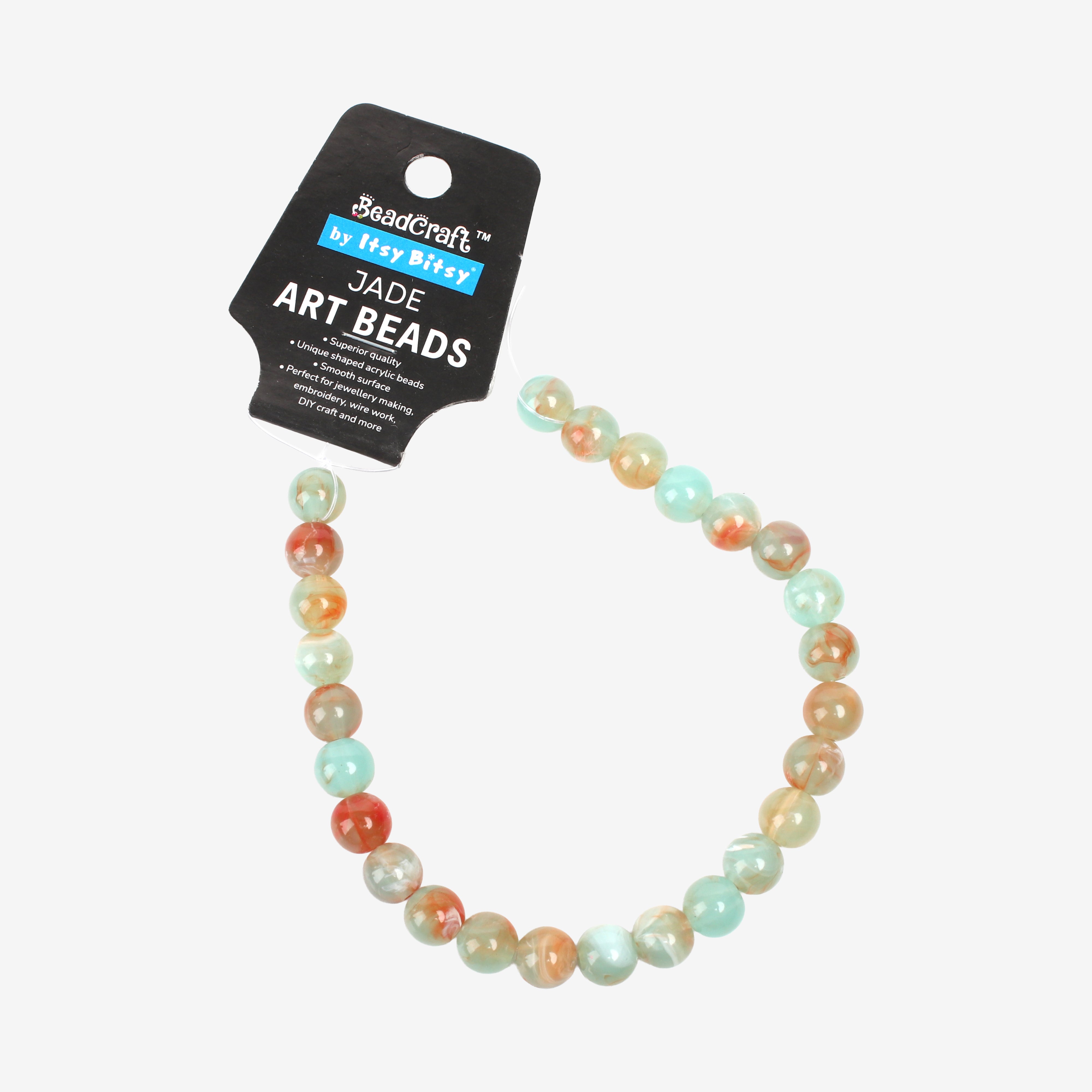 Jade Art Beads Round 10mm 26 Beads 1 String