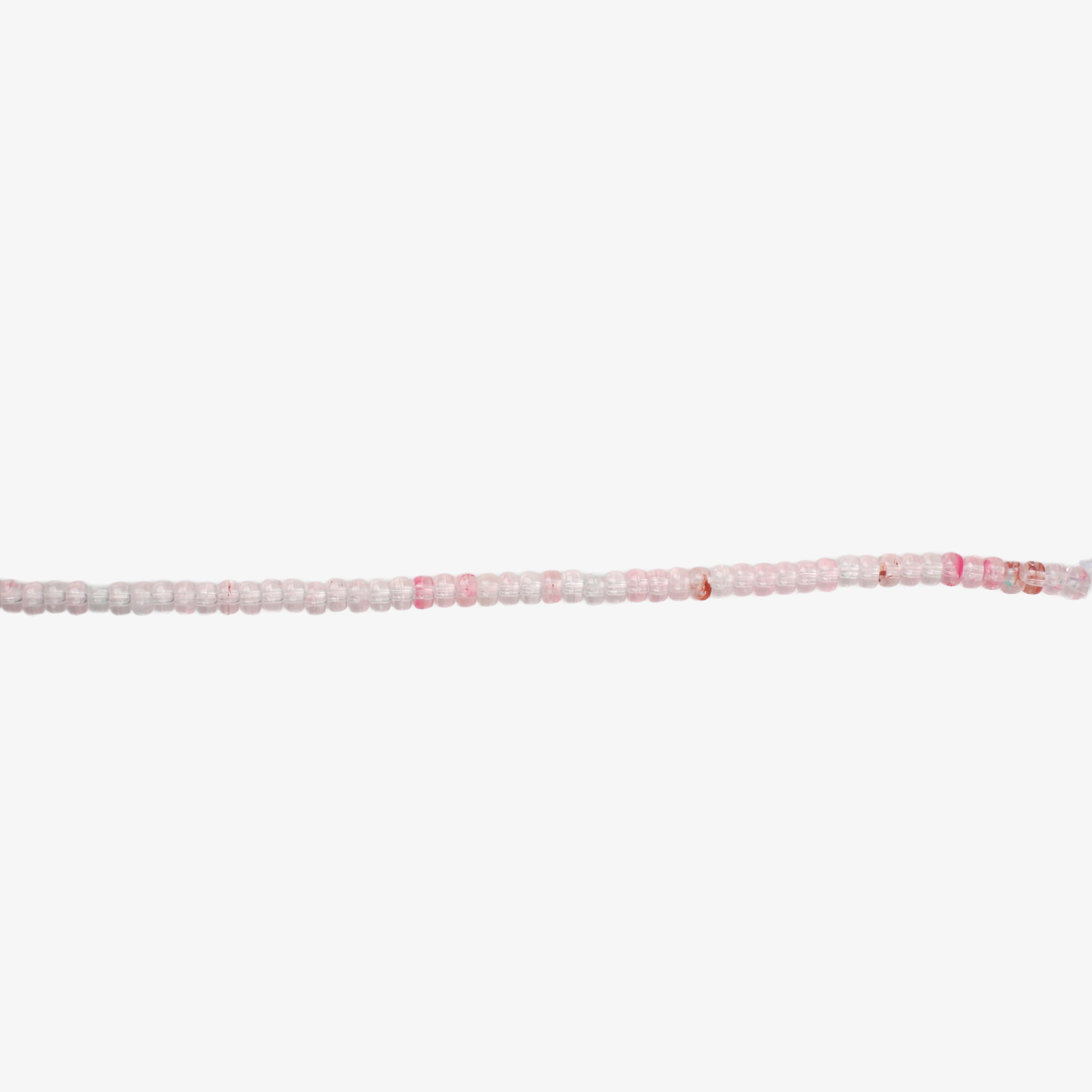 Rose Quartz Art Beads Rondelle 8mm 5 Beads 1 String