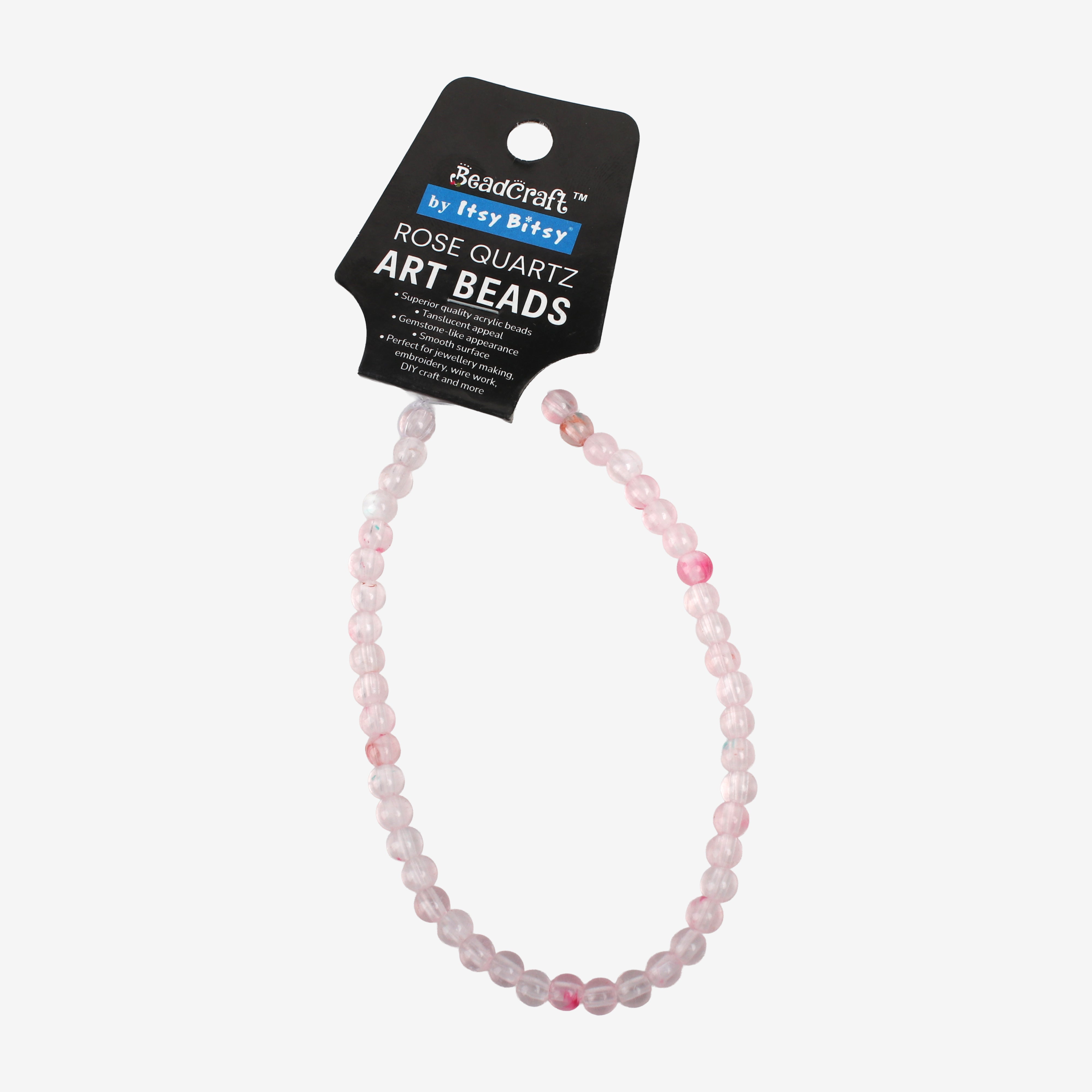 Rose Quartz Art Beads Round 6mm 45 Breads 1 String