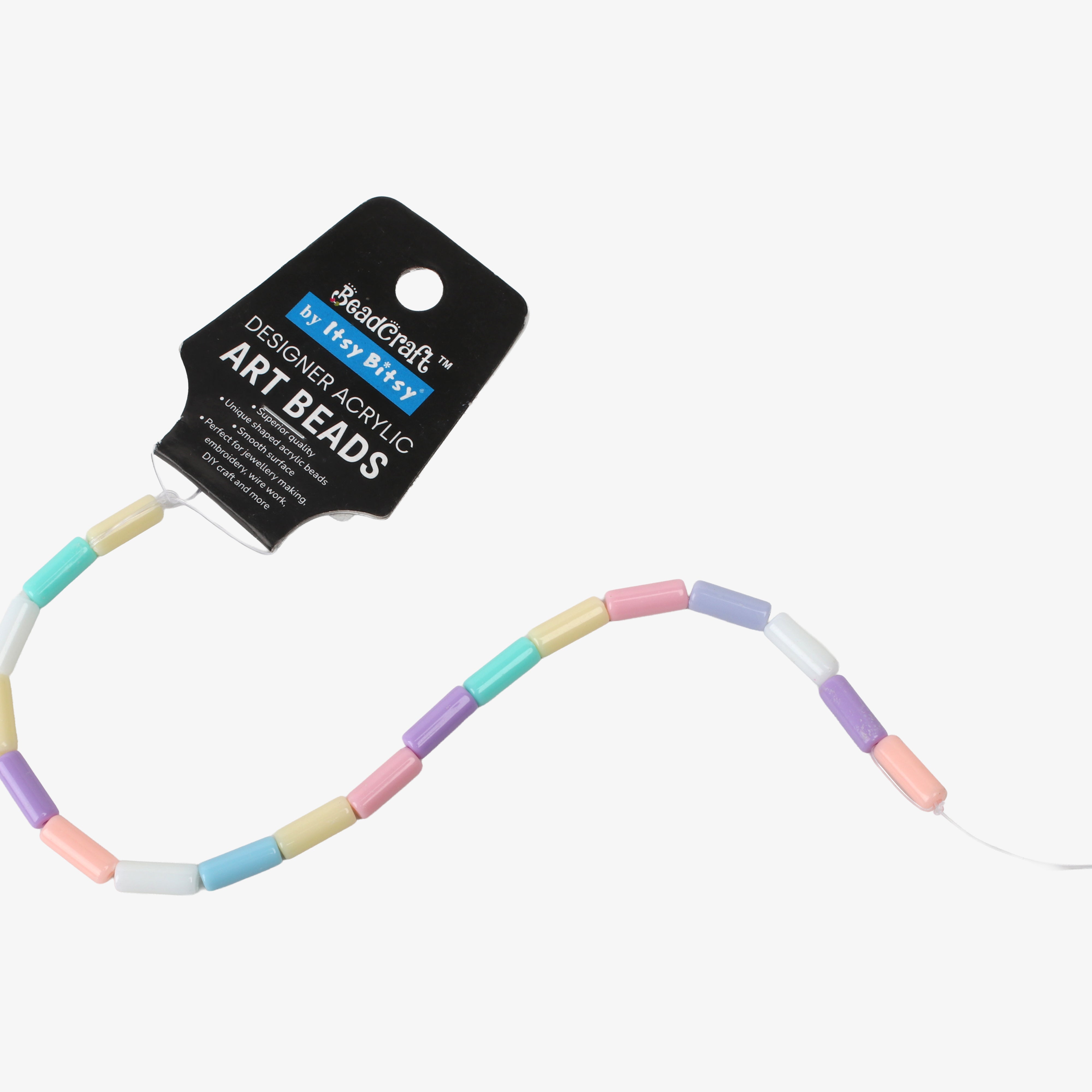 Designer Acrylic Art Beads Turquoise Blush 5mm 18 Beads 1 String