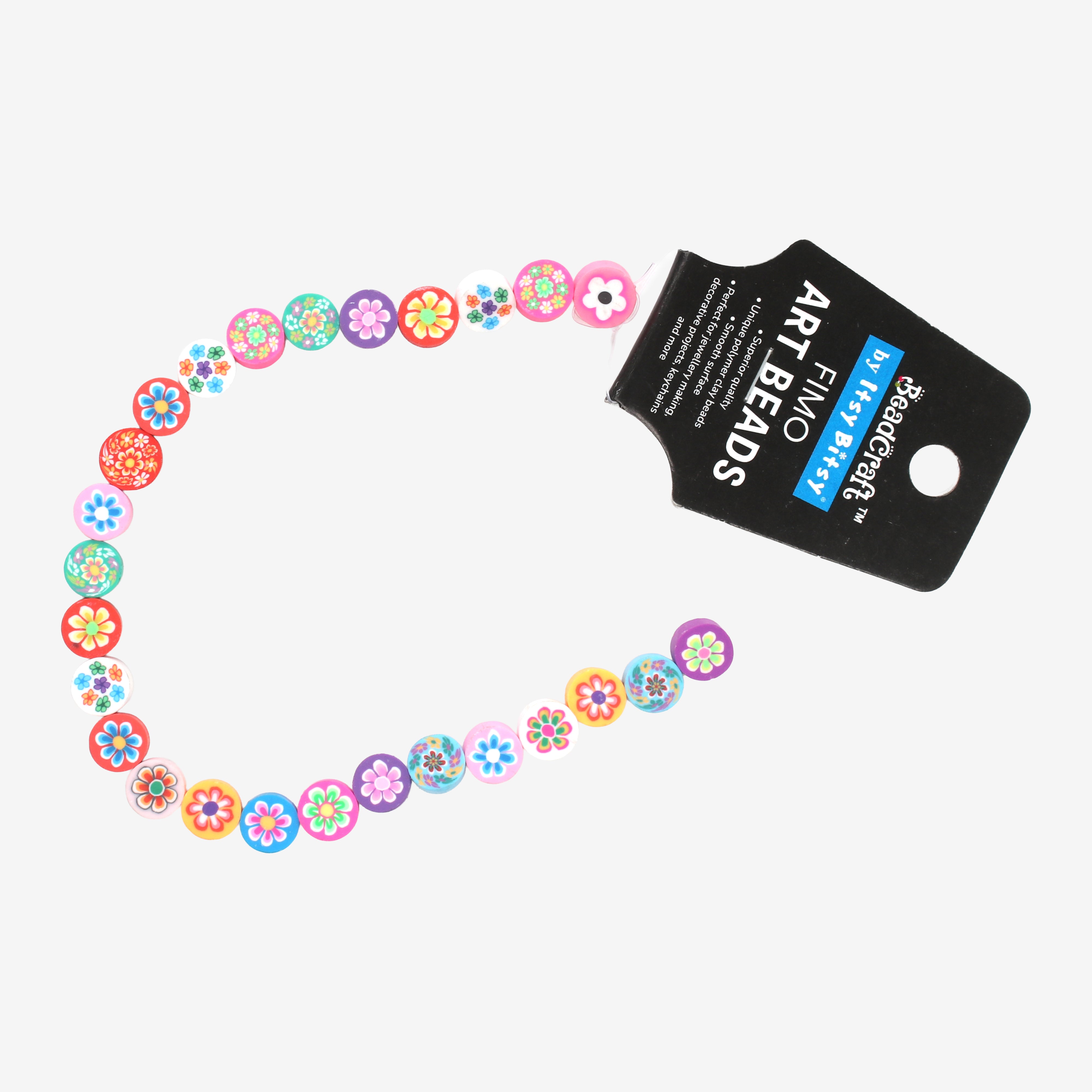 Fimo Art Beads Assorted Size 26 Beads 1 String