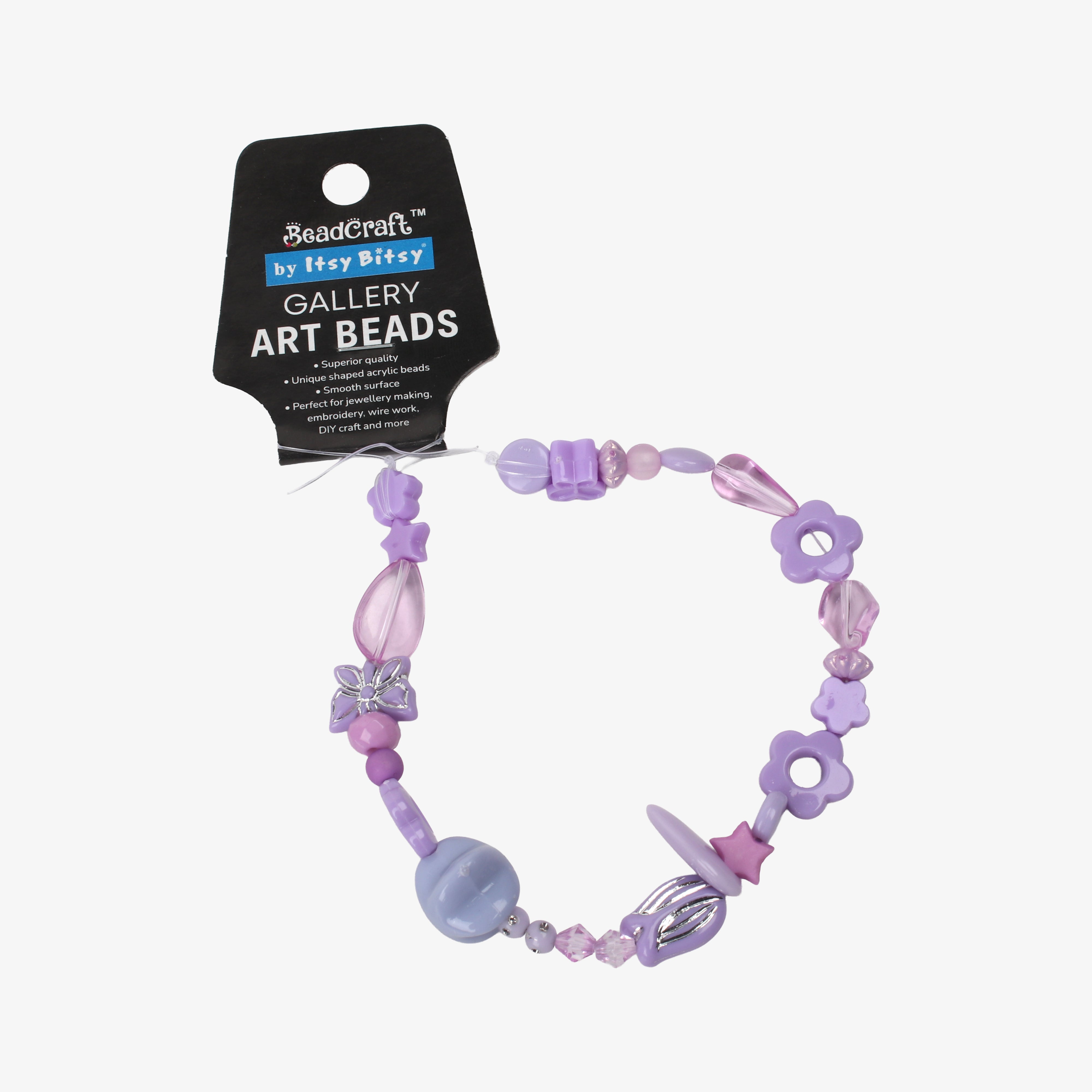 Gallery Art Beads Lavender Blend 24 Beads 1 String