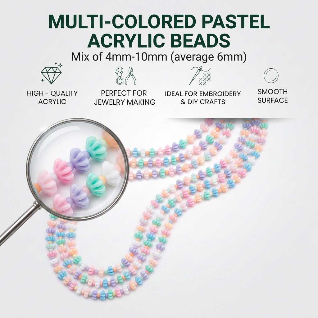 Gallery Art Beads Tiny Hands Pastel Candy 60 Beads 1 String