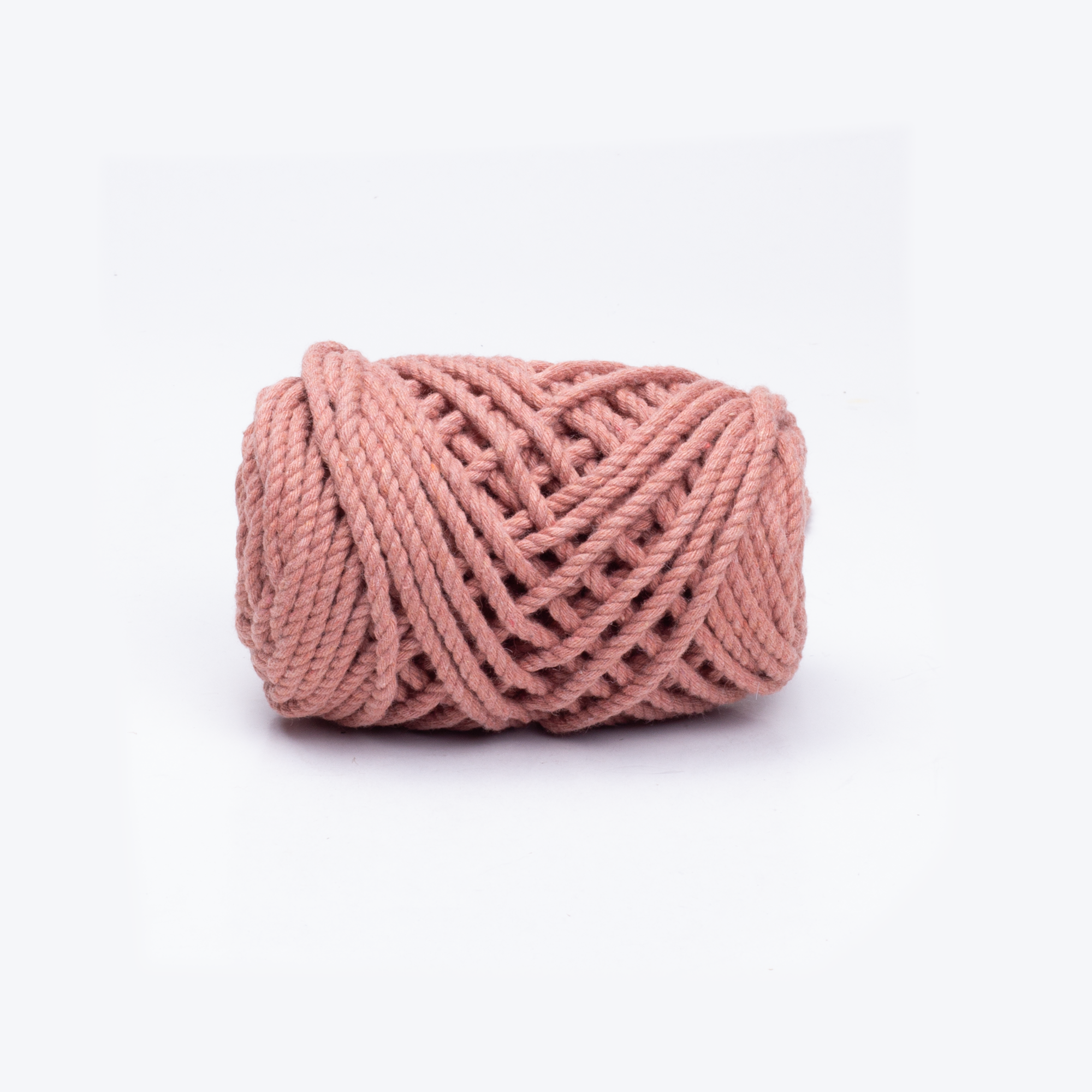 Macrame Cotton Twisted Cord - Tangerine Orange 3mm 3Ply 25Mtr 1Roll