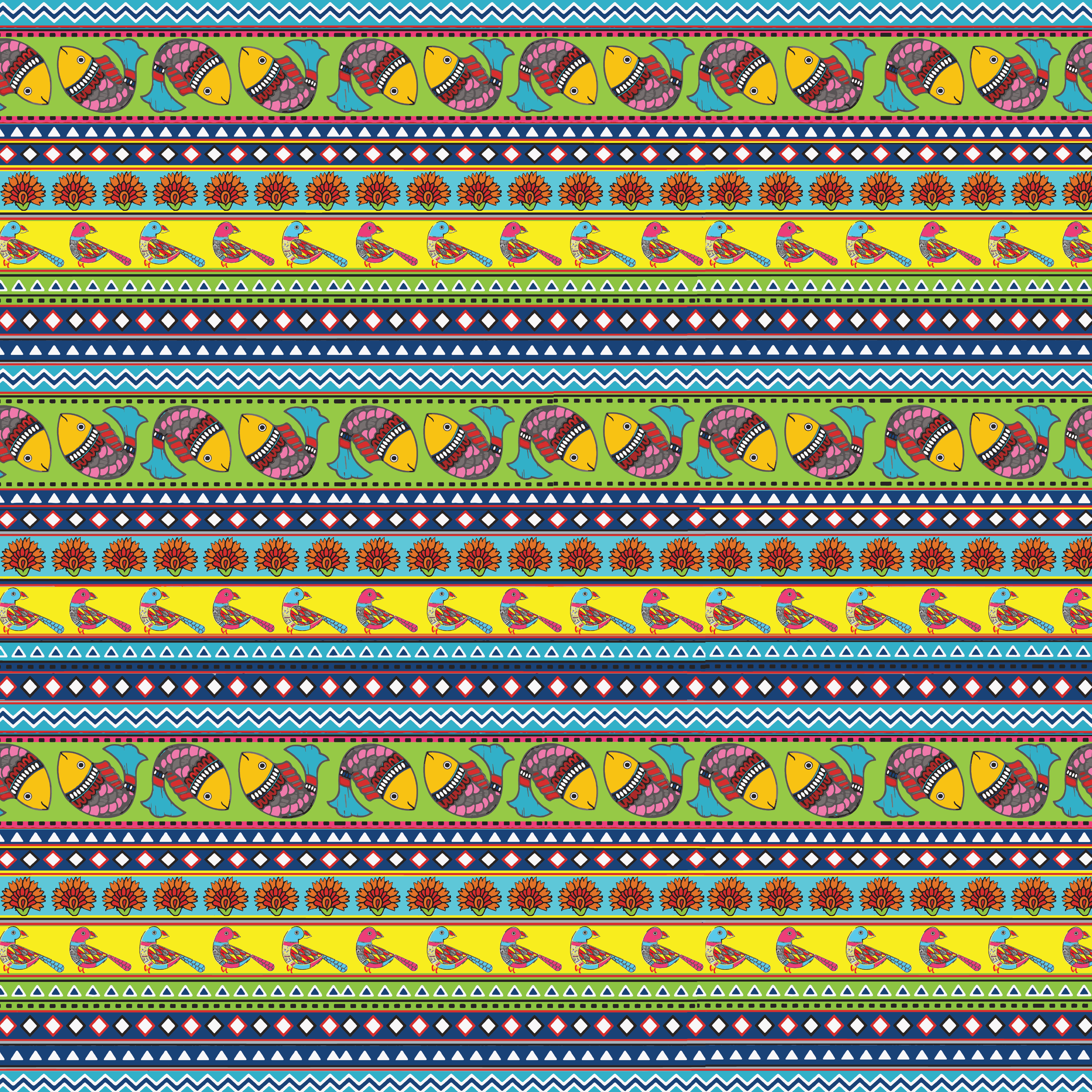 Paper Pack Madhubani 12 X 12inch 250gsm 12 Sheet