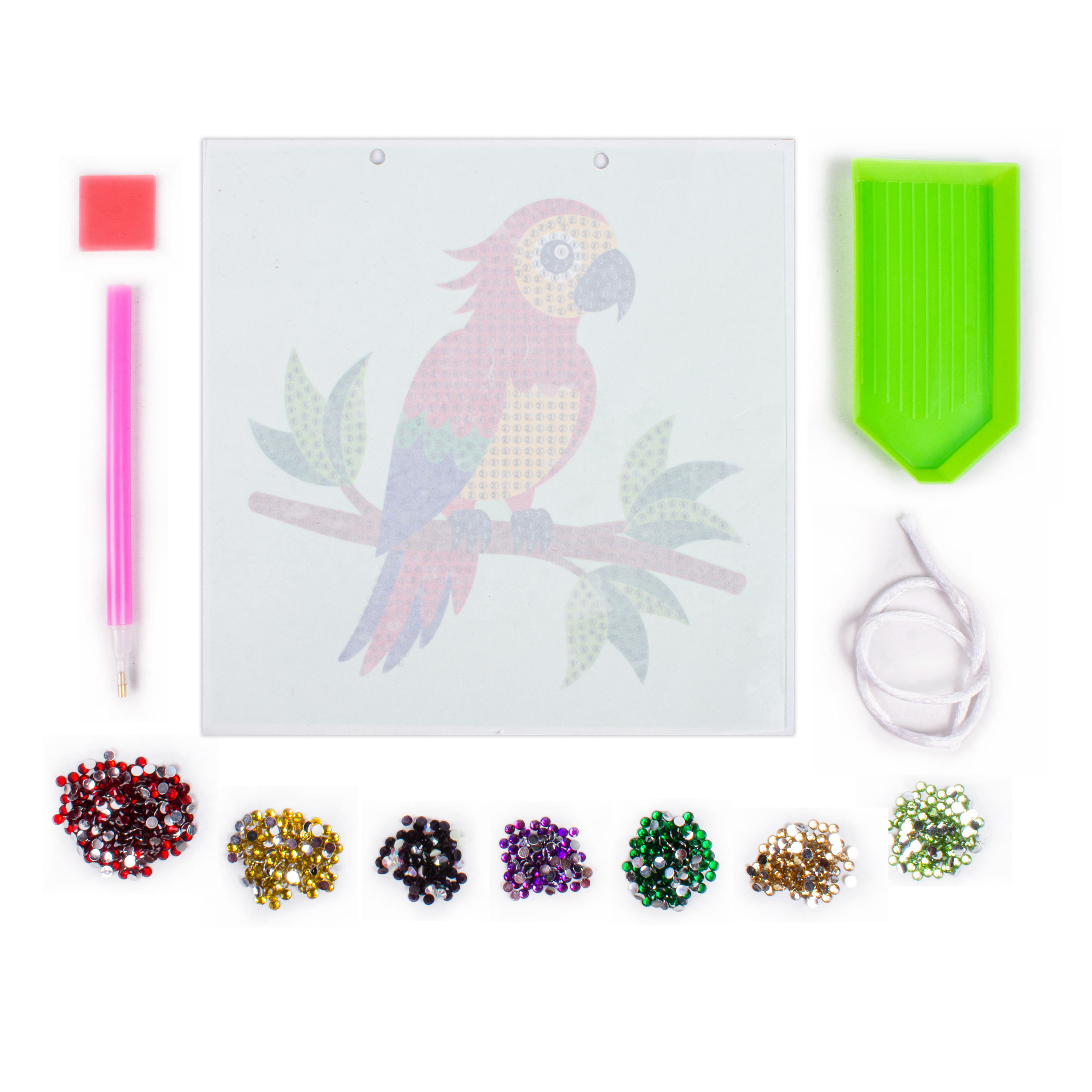 DIY Diamond Painting Kit - Macaw, 1Box