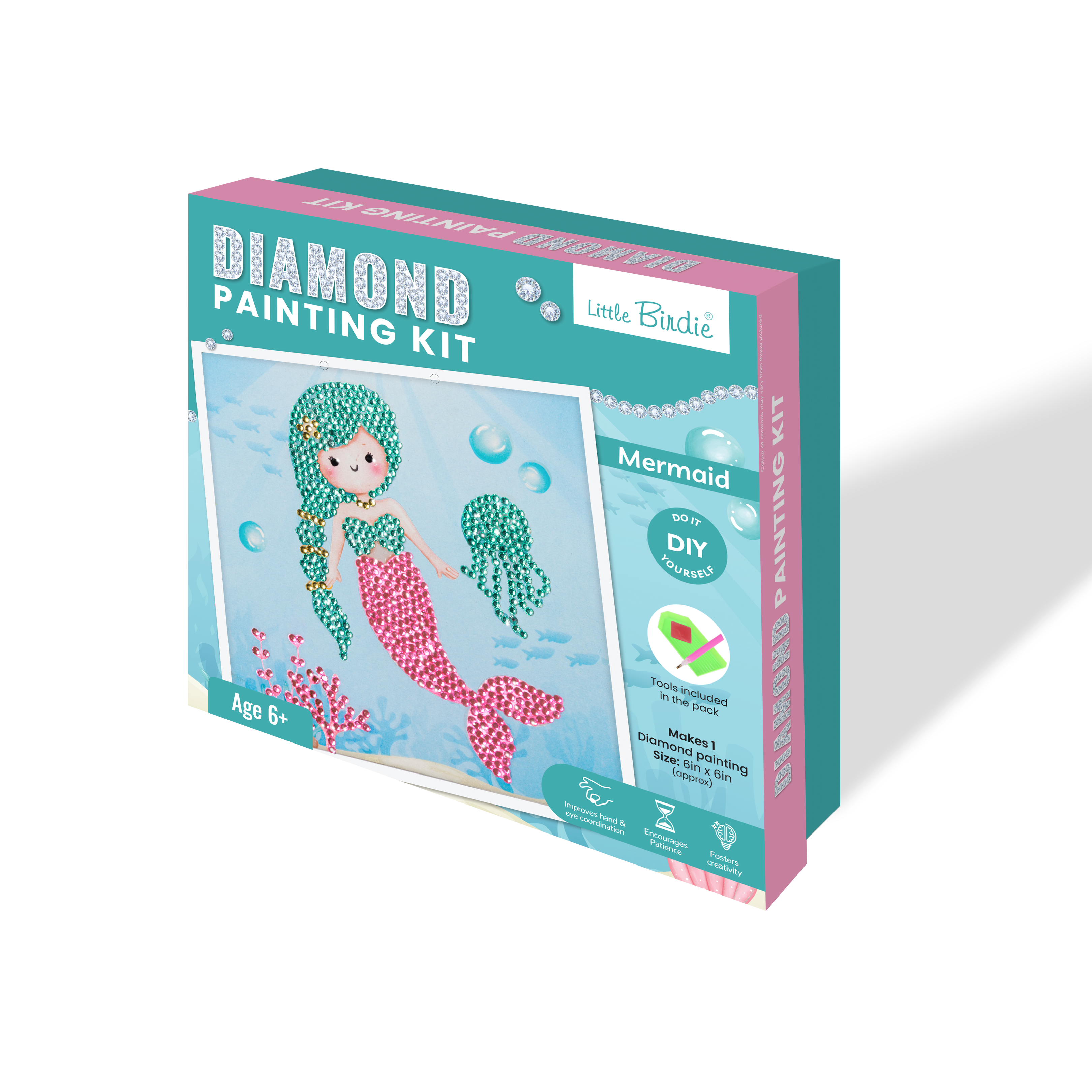 DIY Diamond Painting Kit - Mermaid, 1 Box