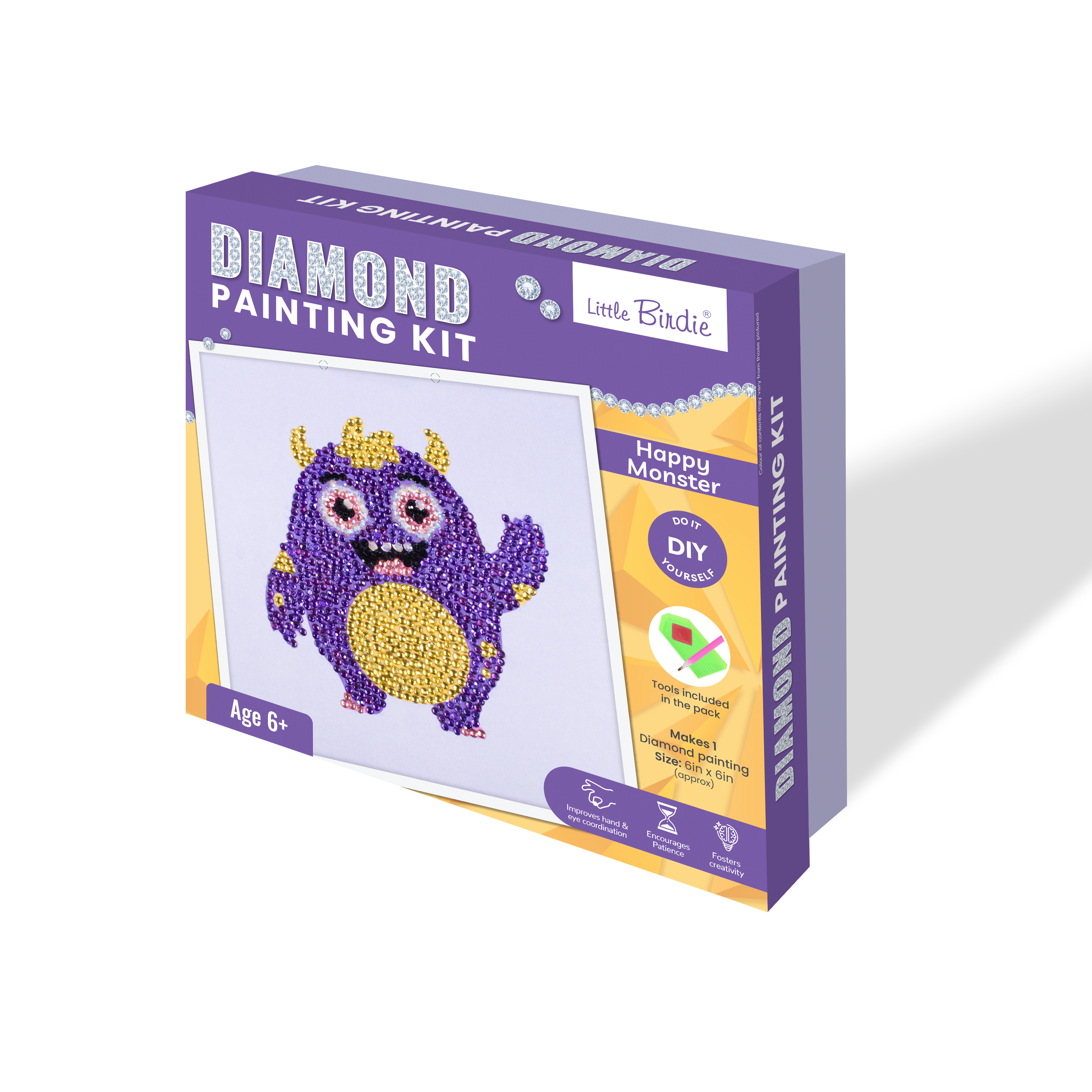 DIY Diamond Painting Kit - Happy Monster, 1 Box