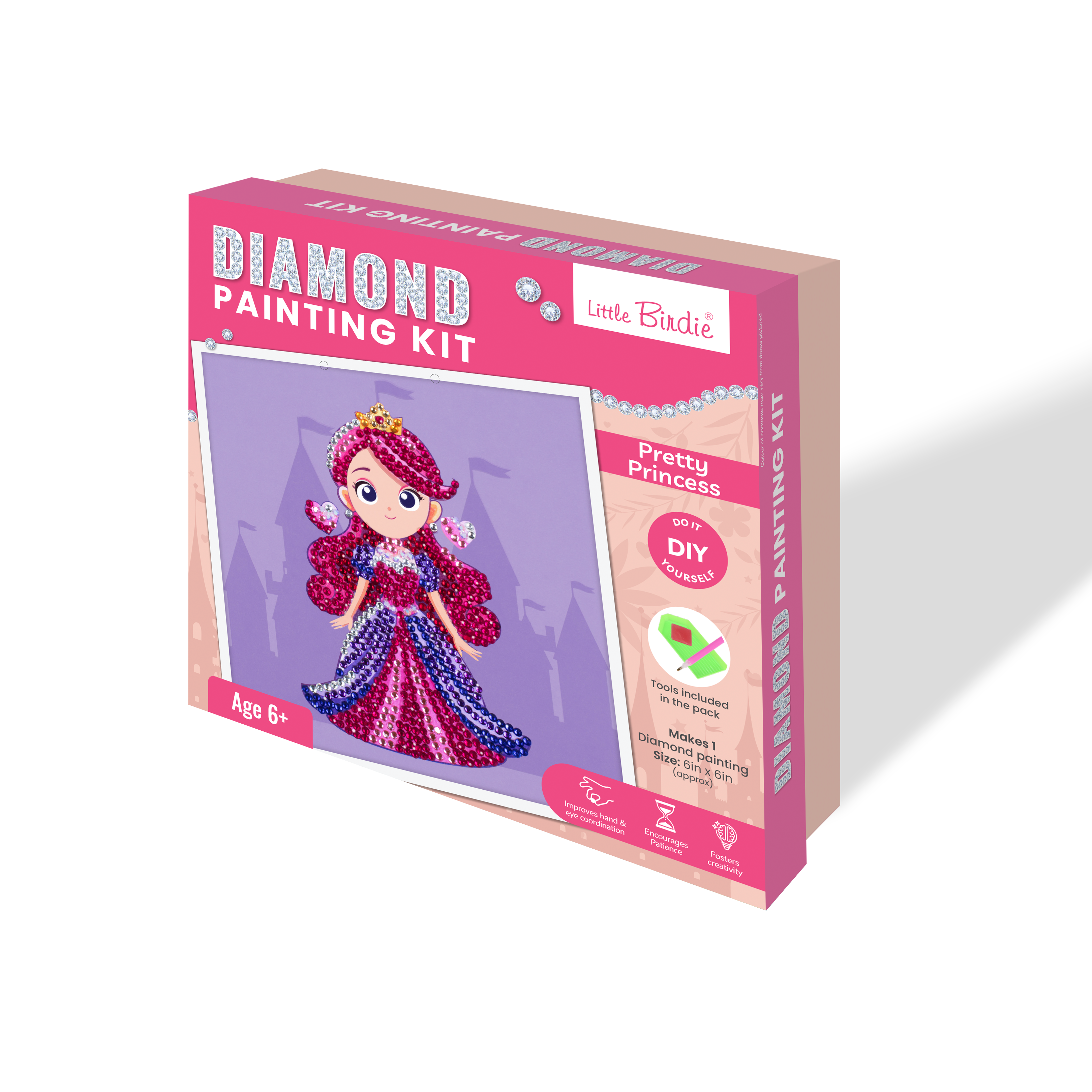 DIY Diamond Painting Kit - Pretty Princess, 1 Box