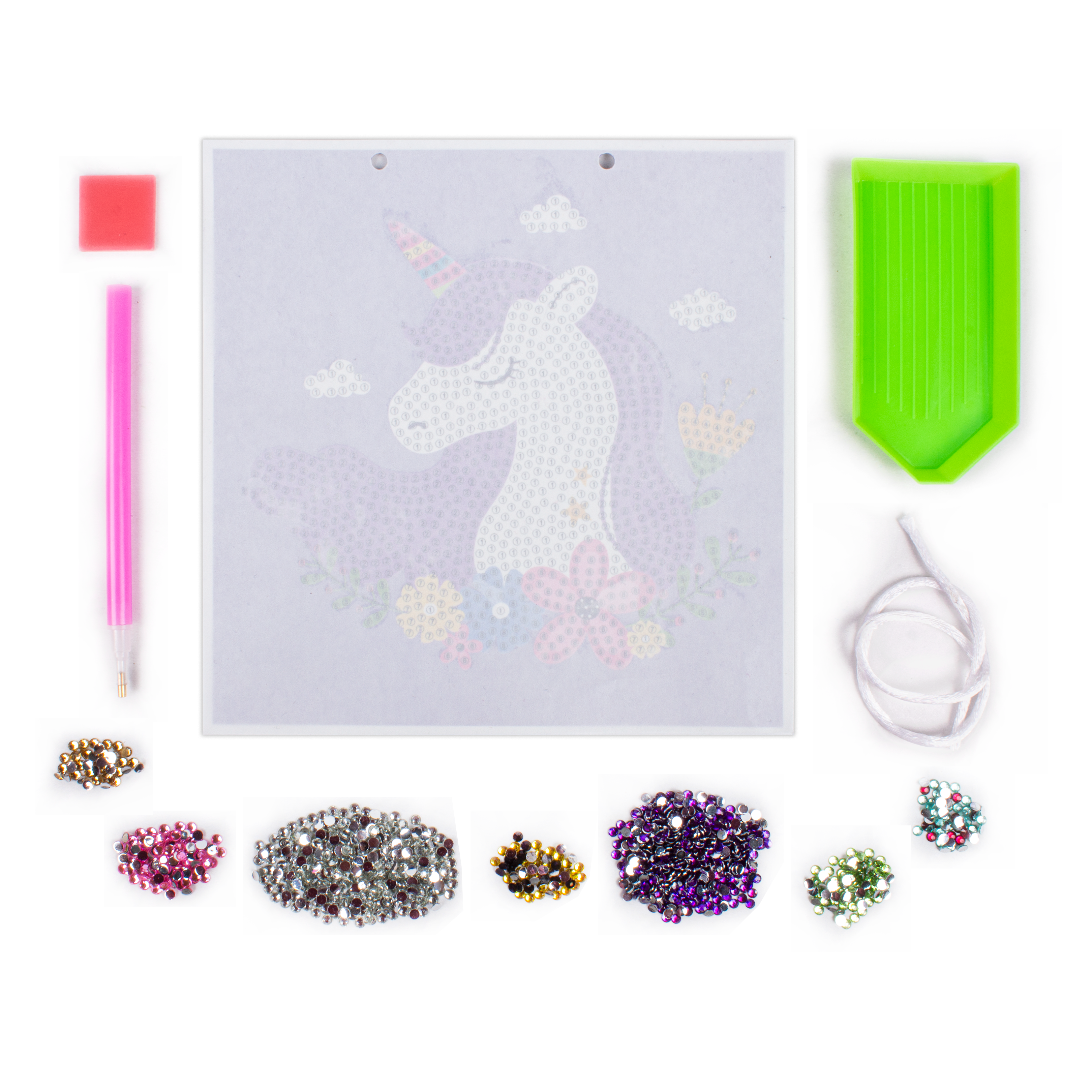 DIY Diamond Painting Kit - Unicorn, 1 Box