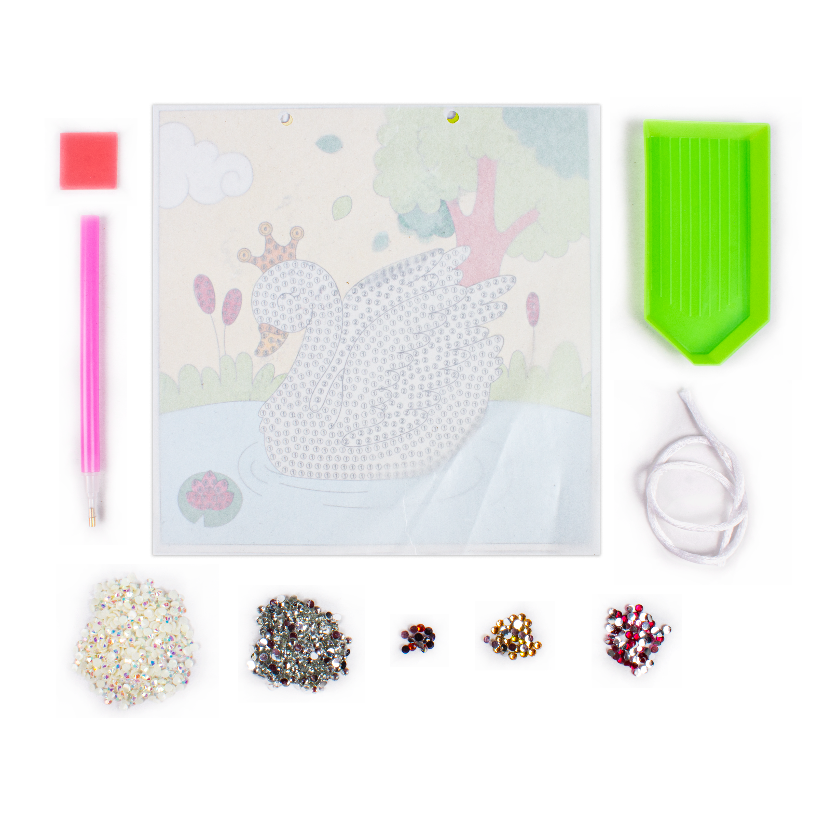 DIY Diamond Painting Kit - Royal Swan, 1 Box