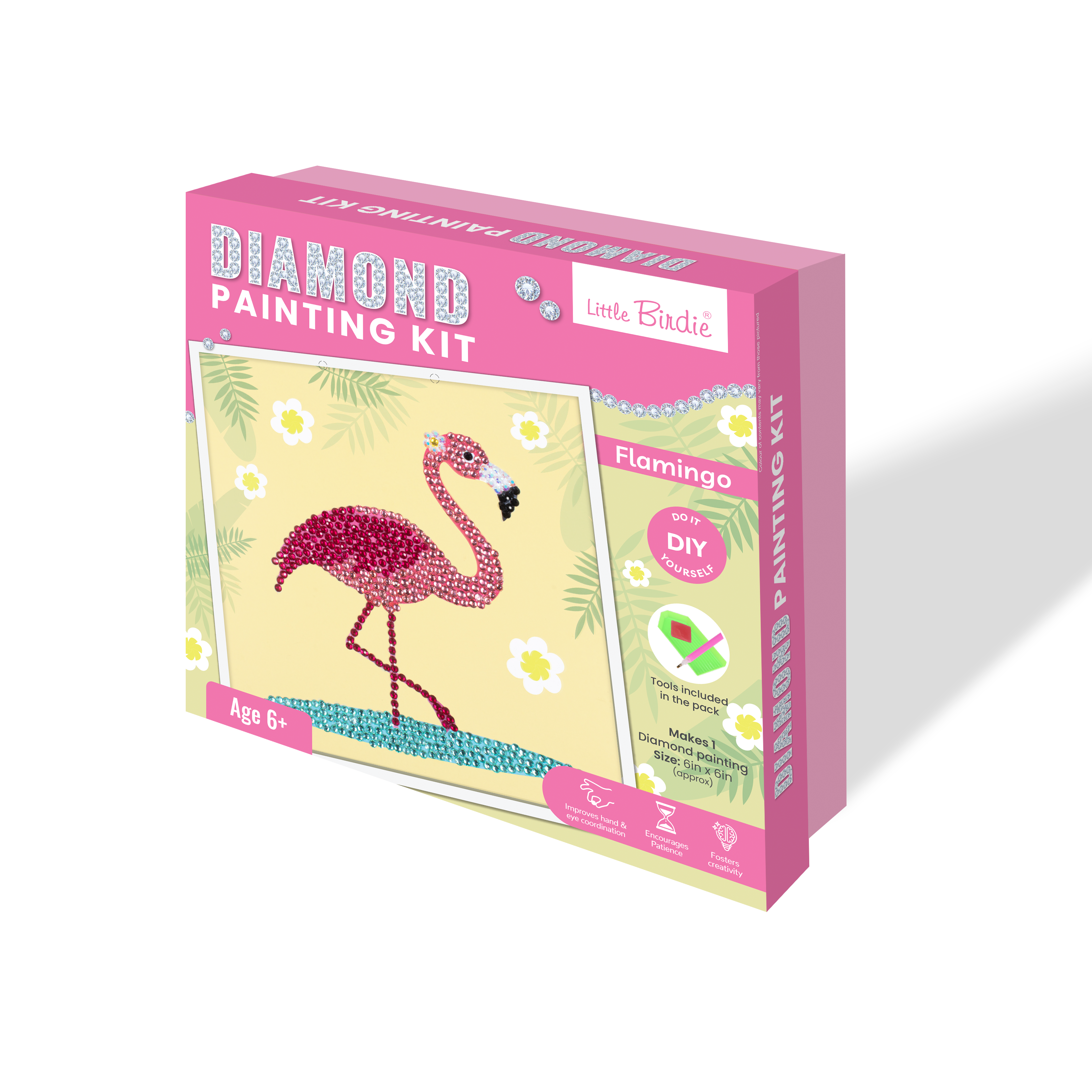 DIY Diamond Painting Kit - Flamingo, 1 Box