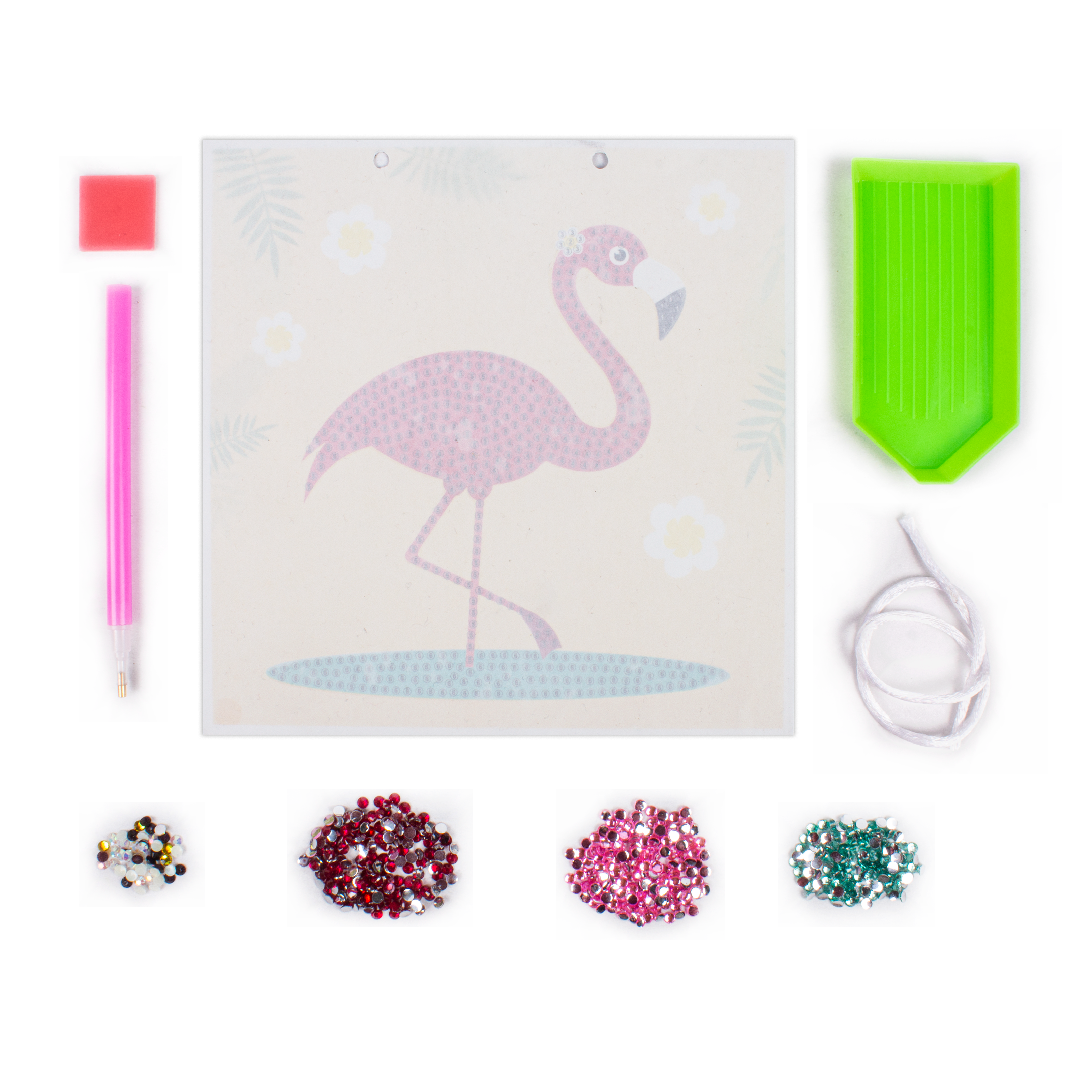 DIY Diamond Painting Kit - Flamingo, 1 Box