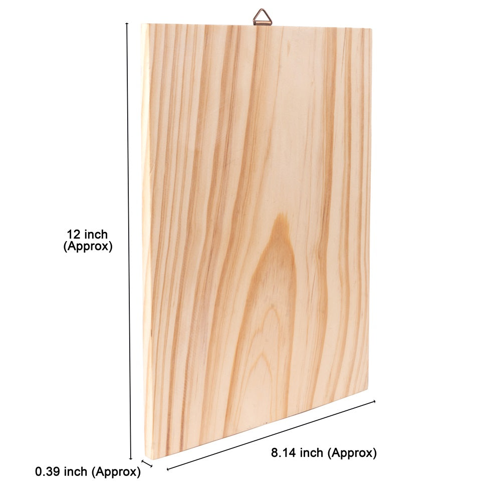 Pinewood Hanging Board, Approx, L8.14in x H12in x D0.39in, 1pc