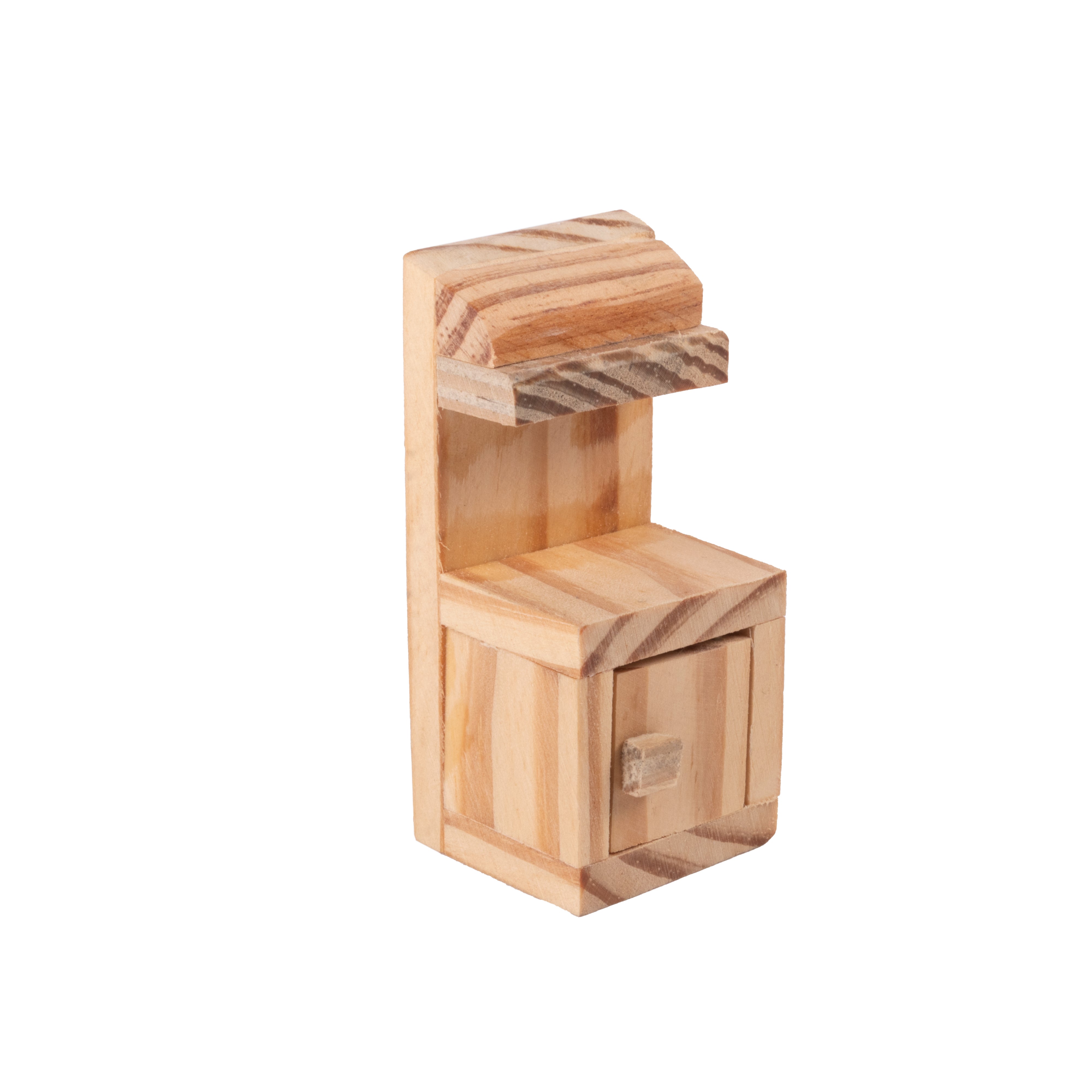 Wooden Miniature Kitchen Counter Approx L1.37inch x W1.18inch x H2.95inch 1pc