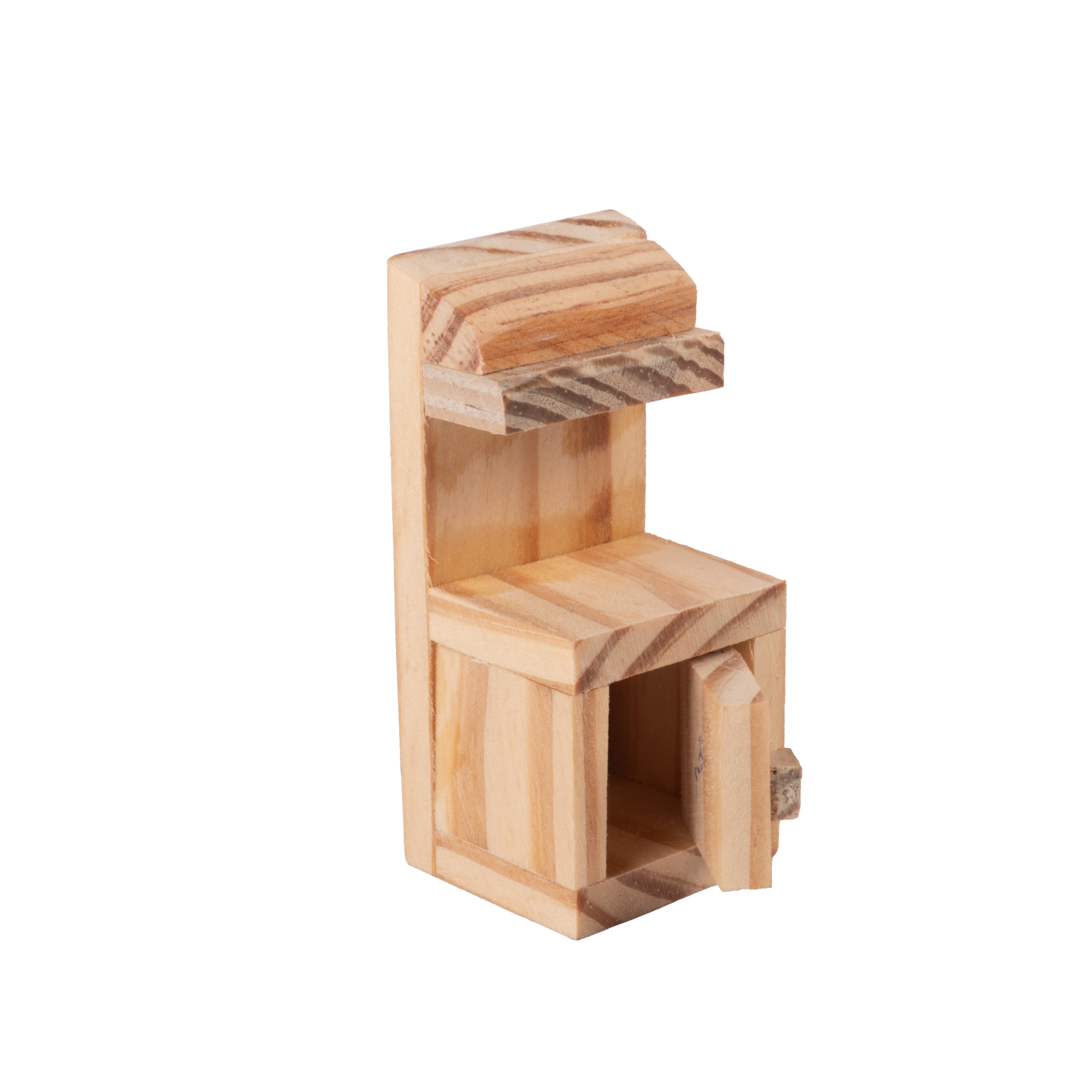 Wooden Miniature Kitchen Counter Approx L1.37inch x W1.18inch x H2.95inch 1pc