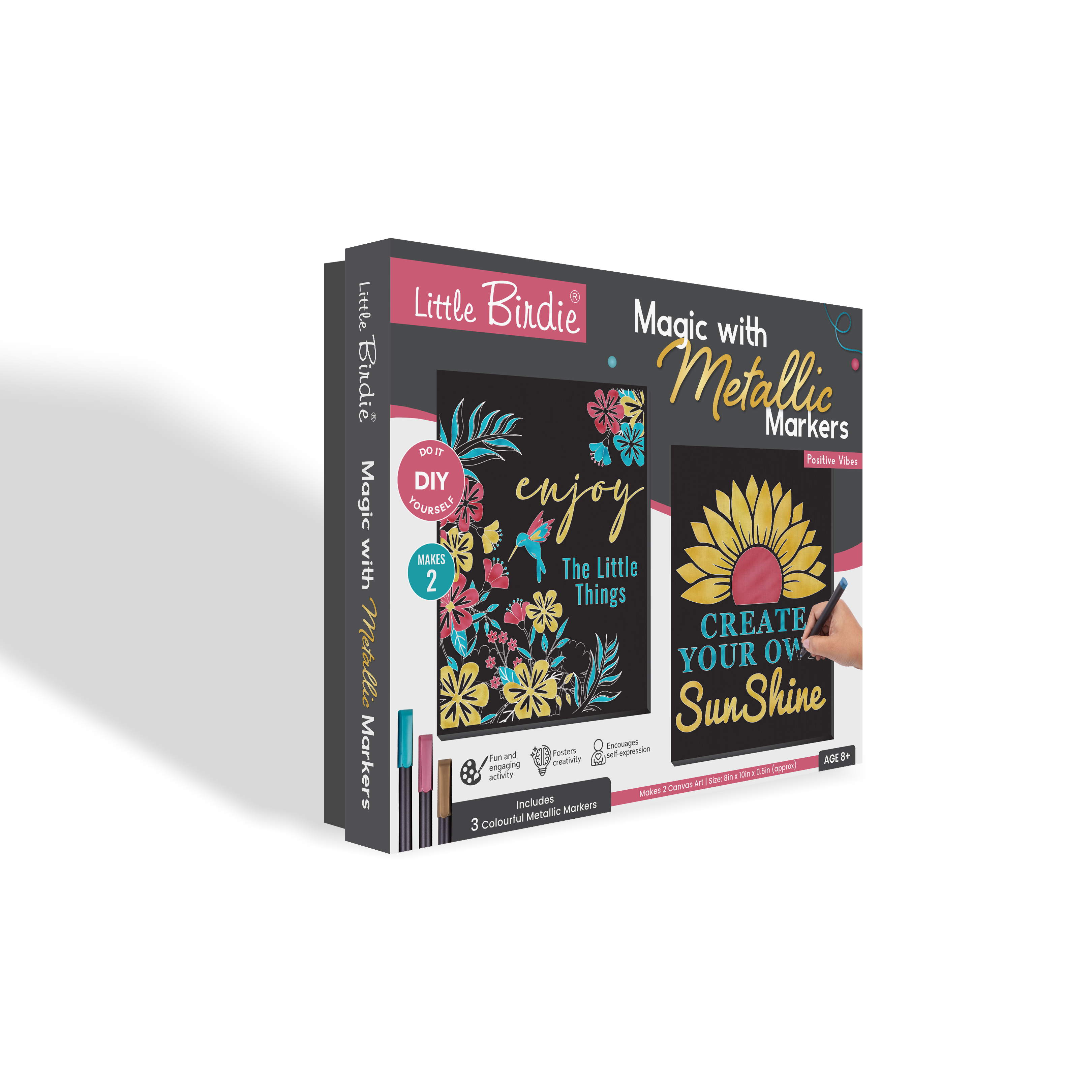 Magic with Metallic Markers Kit - Positive Vibes, 1 Box