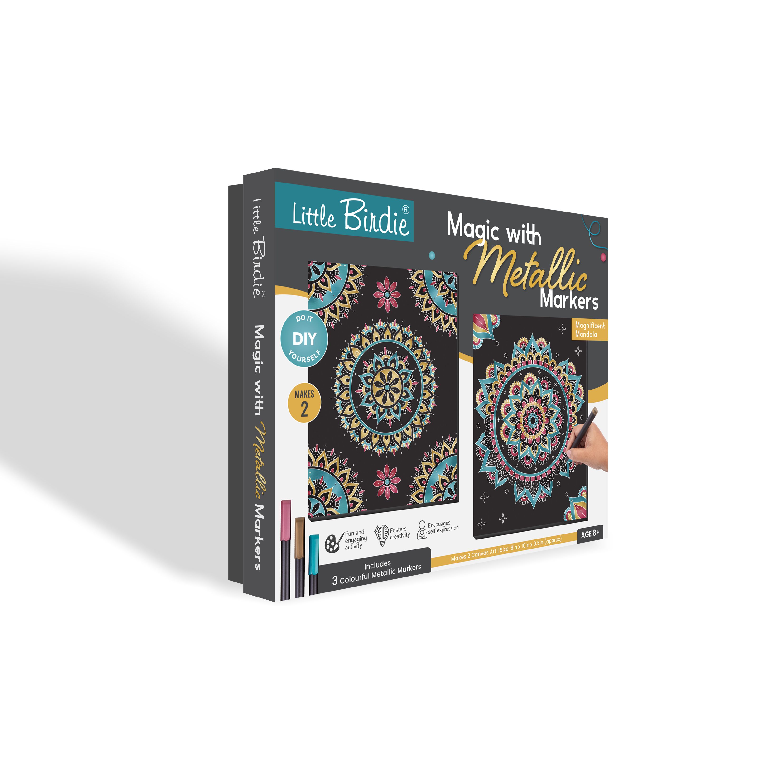 Magic with Metallic Markers Kit - Magnificent Mandala,1 Box