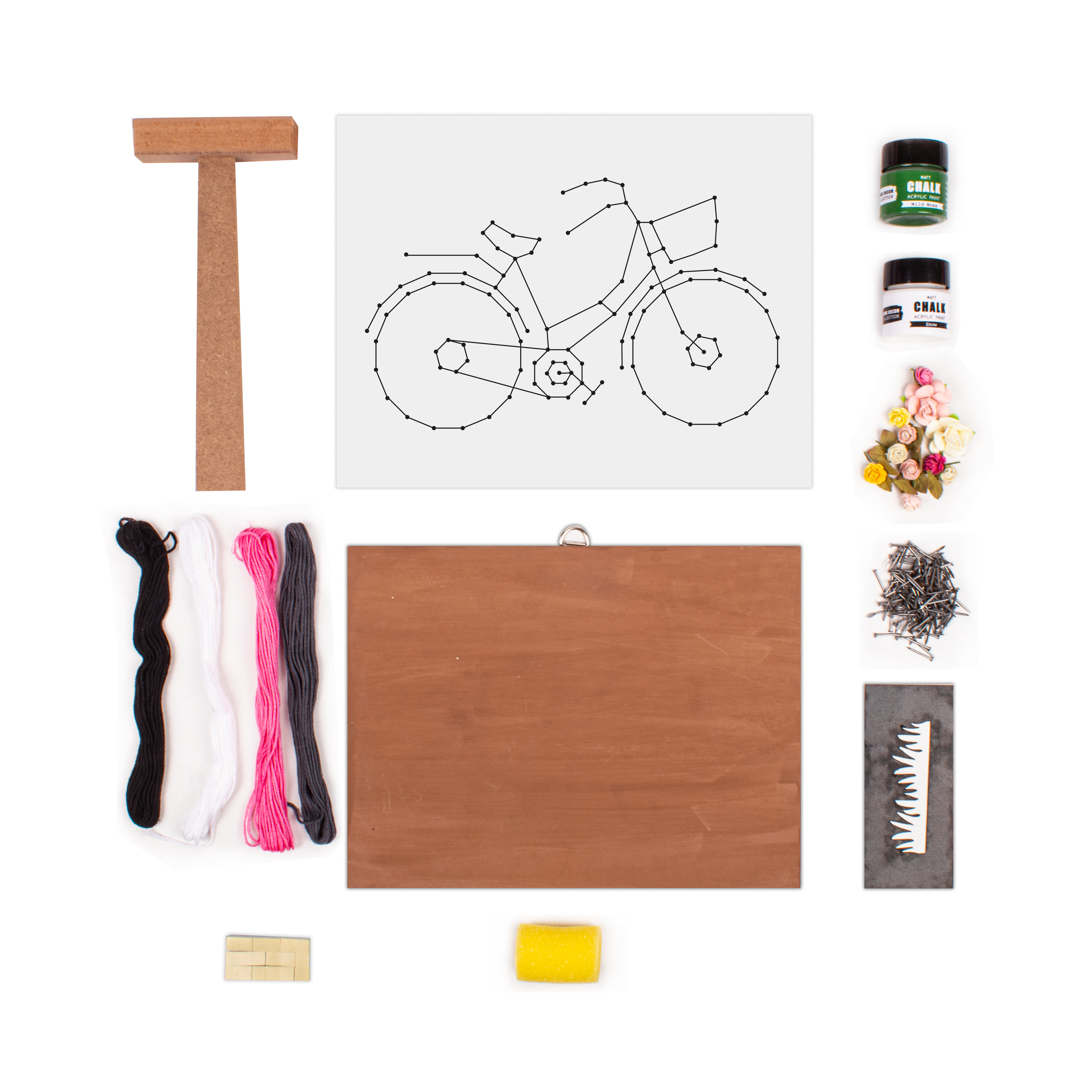 DIY String Art Kit - Bicycle, 1 Box