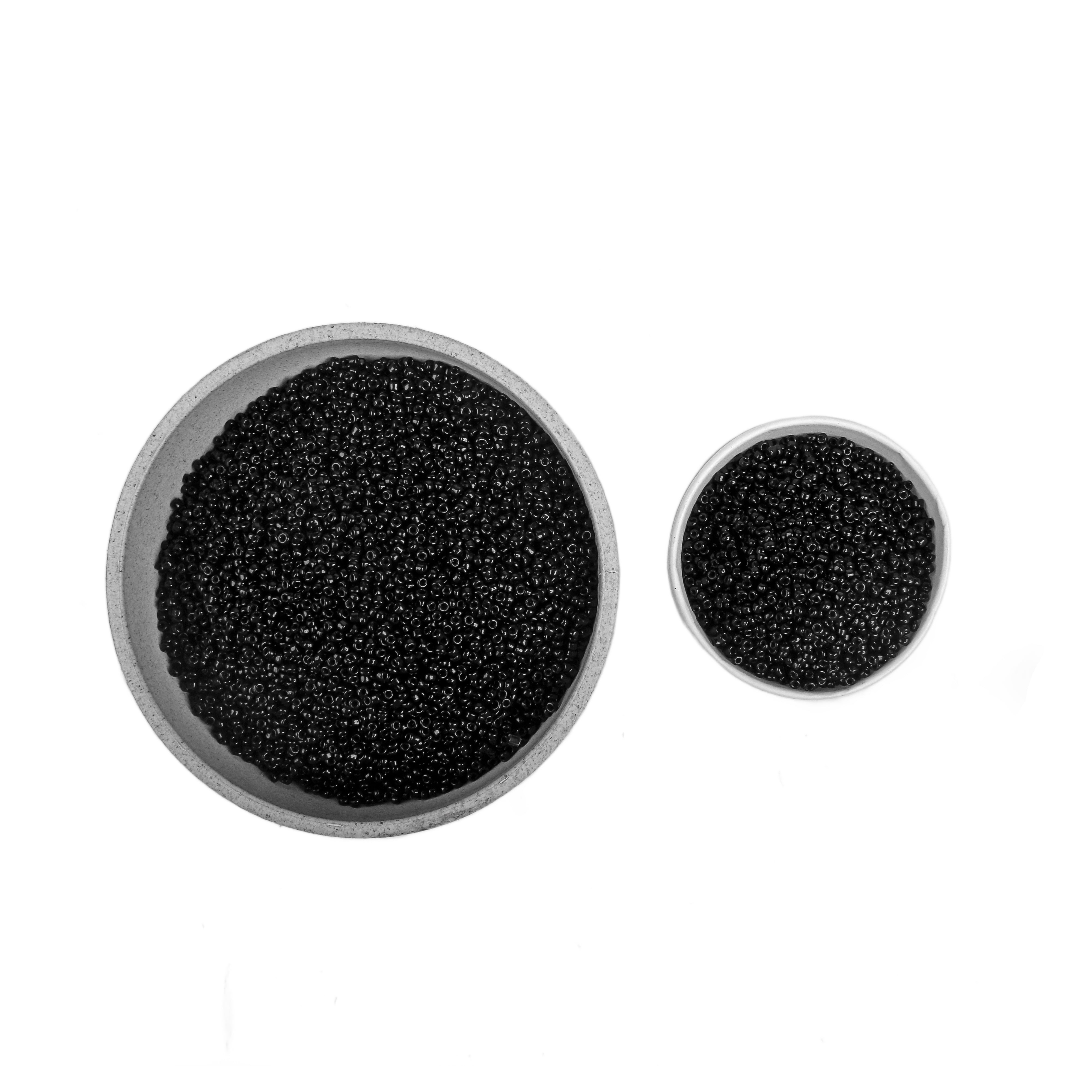 Beads Glass Seed Beads 11/0 Black Moti 1Kg