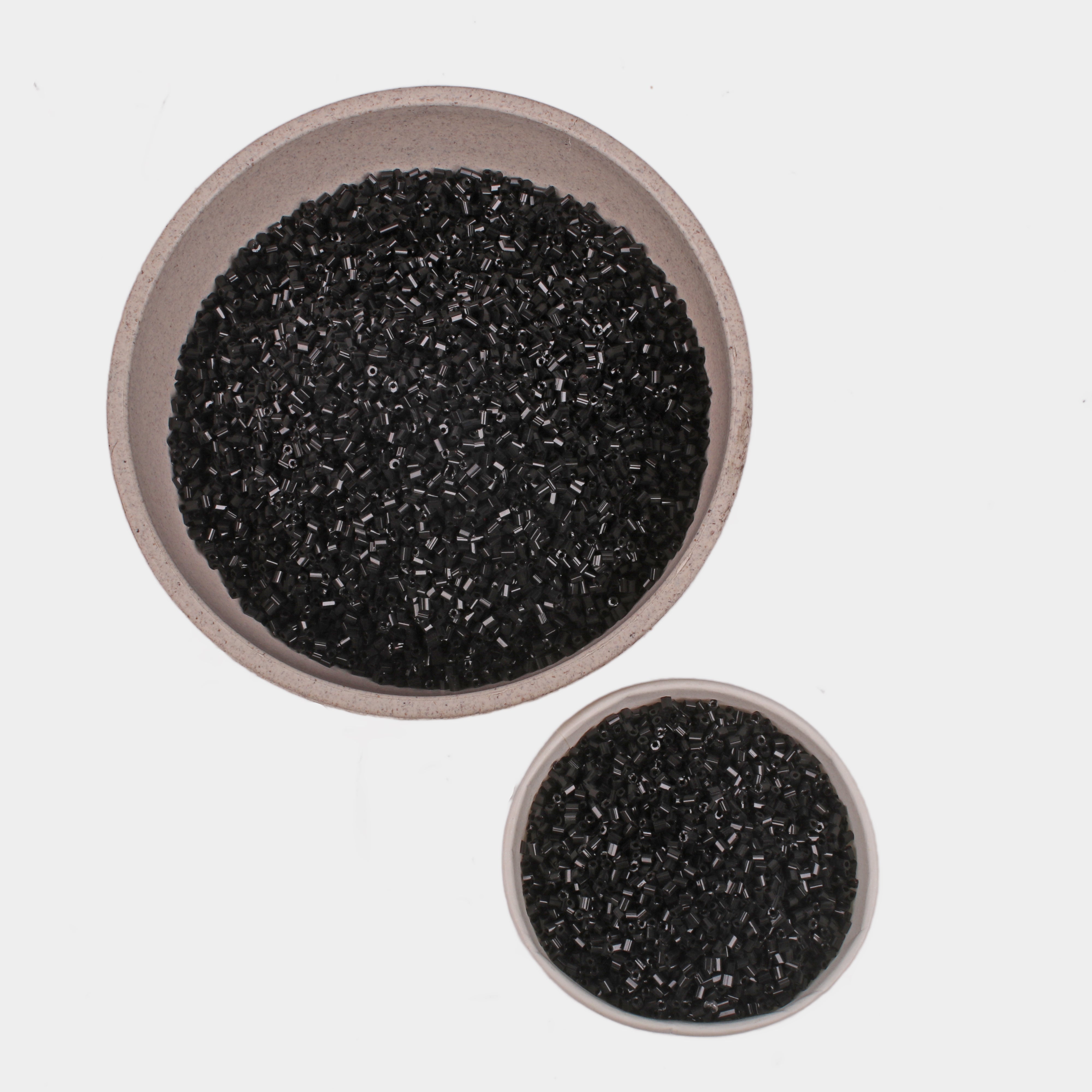 Beads Glass Cut Beads 11/0 Black Moti 1Kg