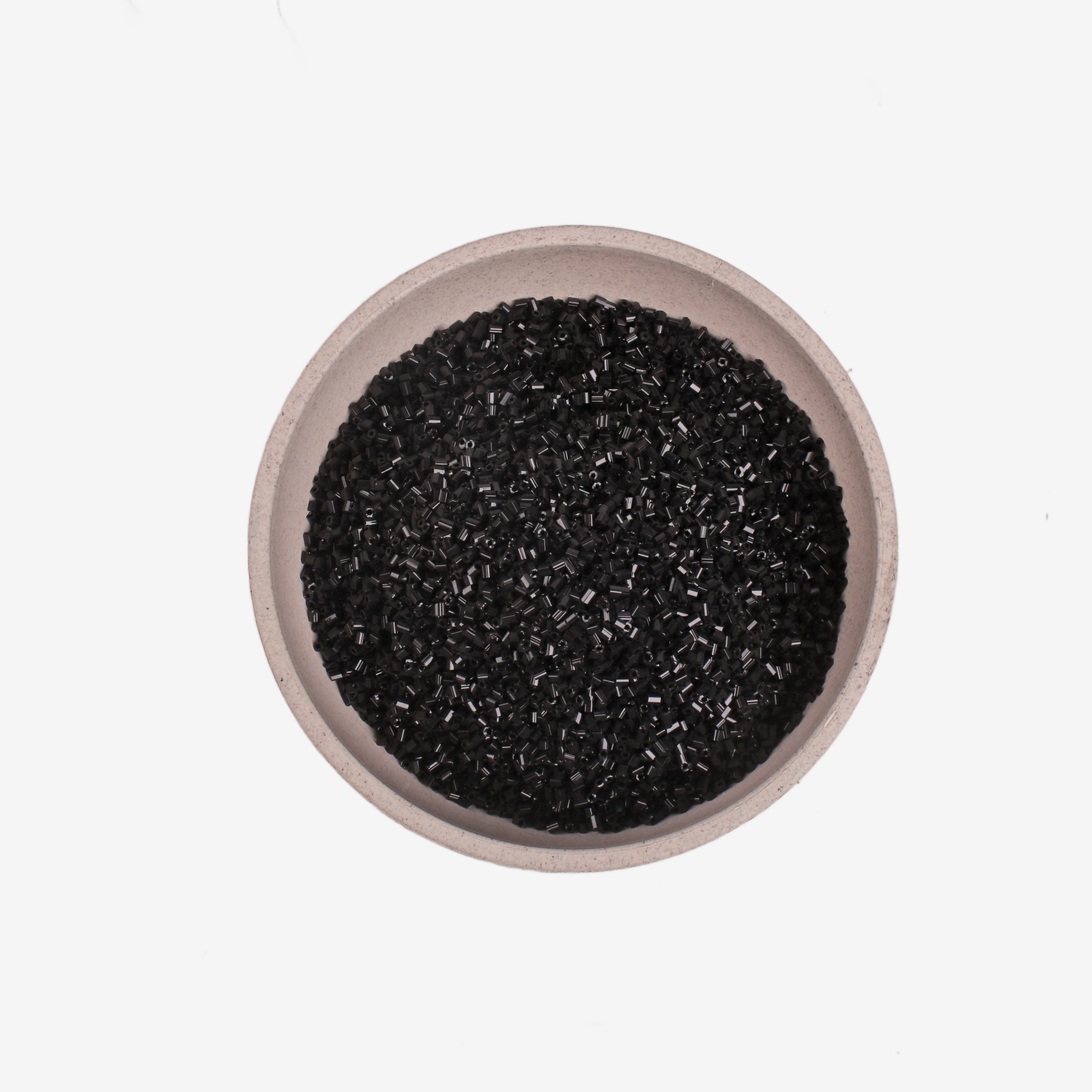 Beads Glass Cut Beads 11/0 Black Moti 1Kg