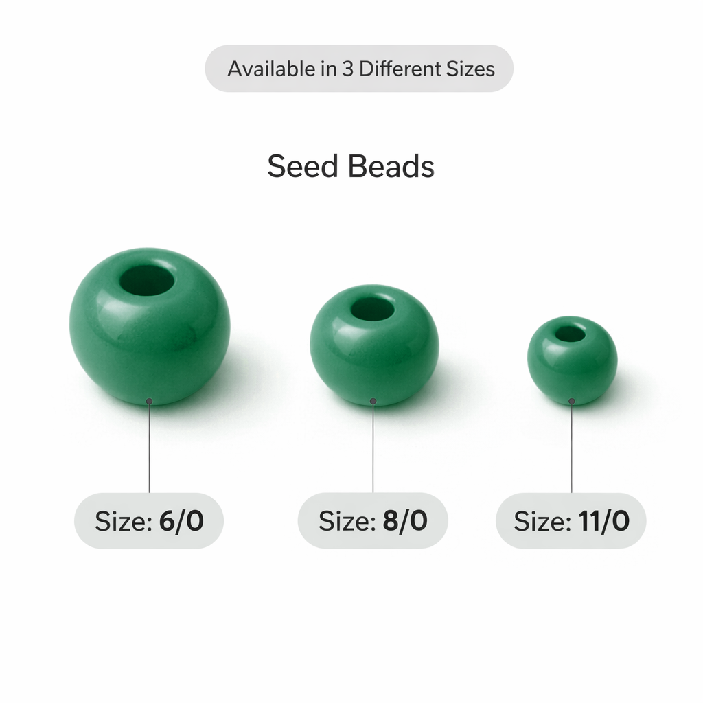 Beads Seed Glass 11/0 Opaque Green 1kg