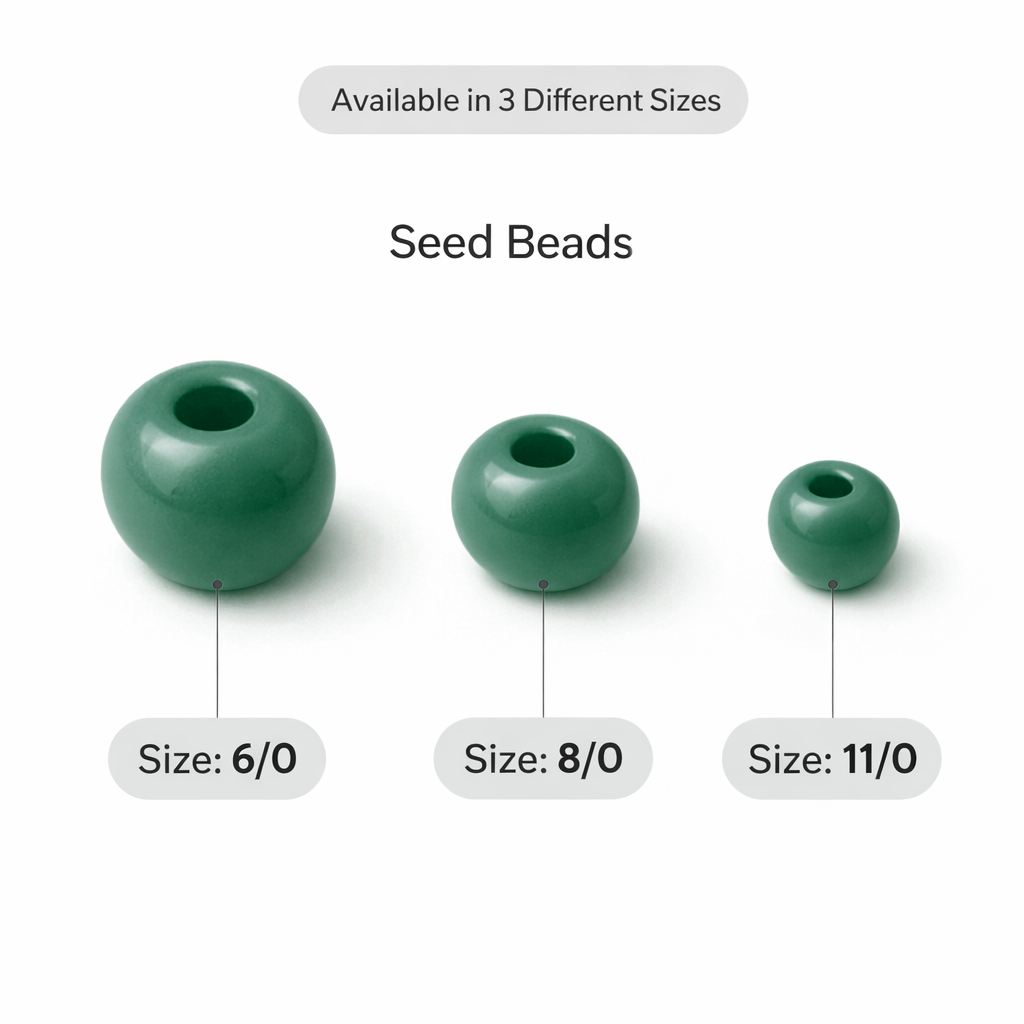 Beads Seed Glass 8/0 Opaque Green 1kg