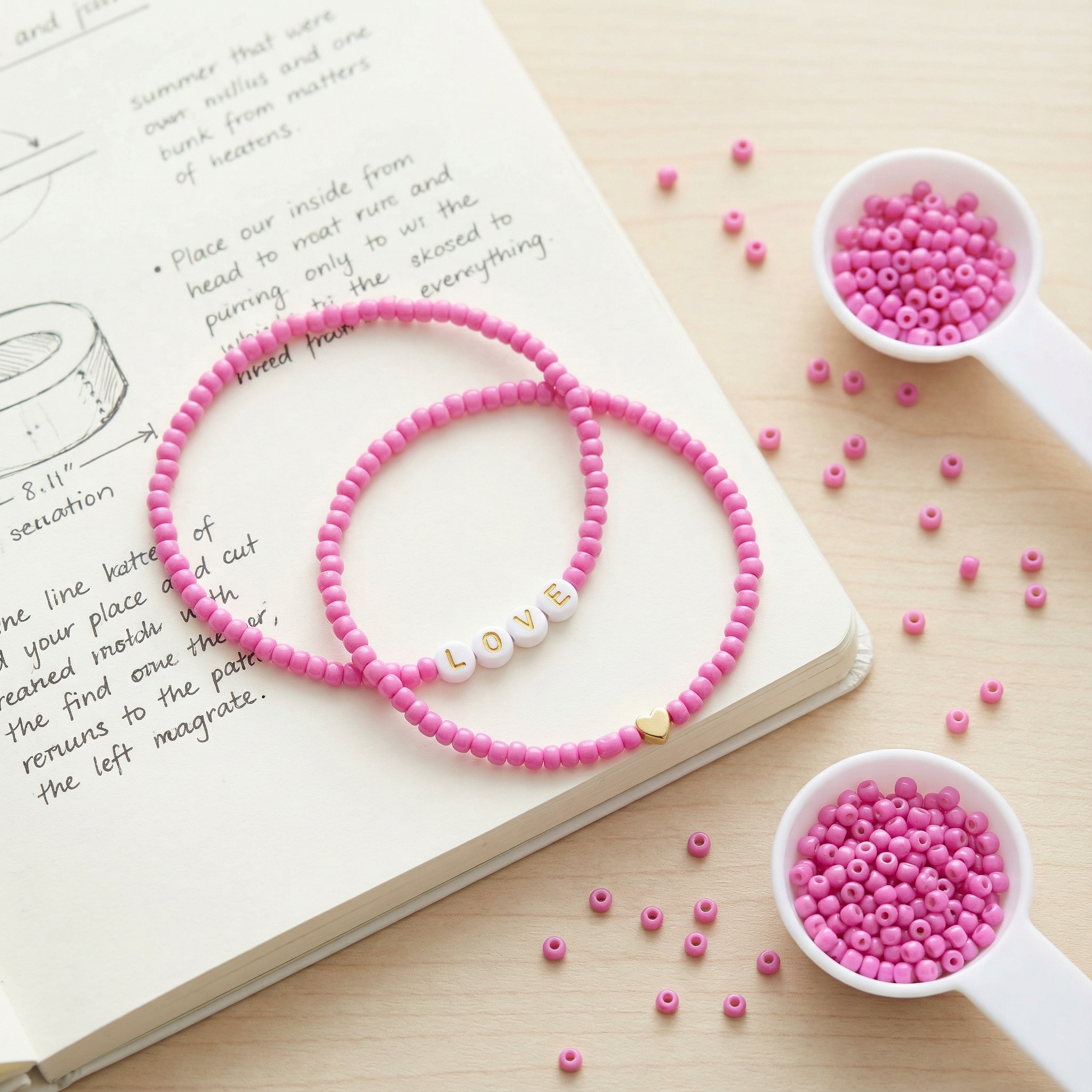 Beads Seed Glass 8/0 Opaque Light Pink 1kg