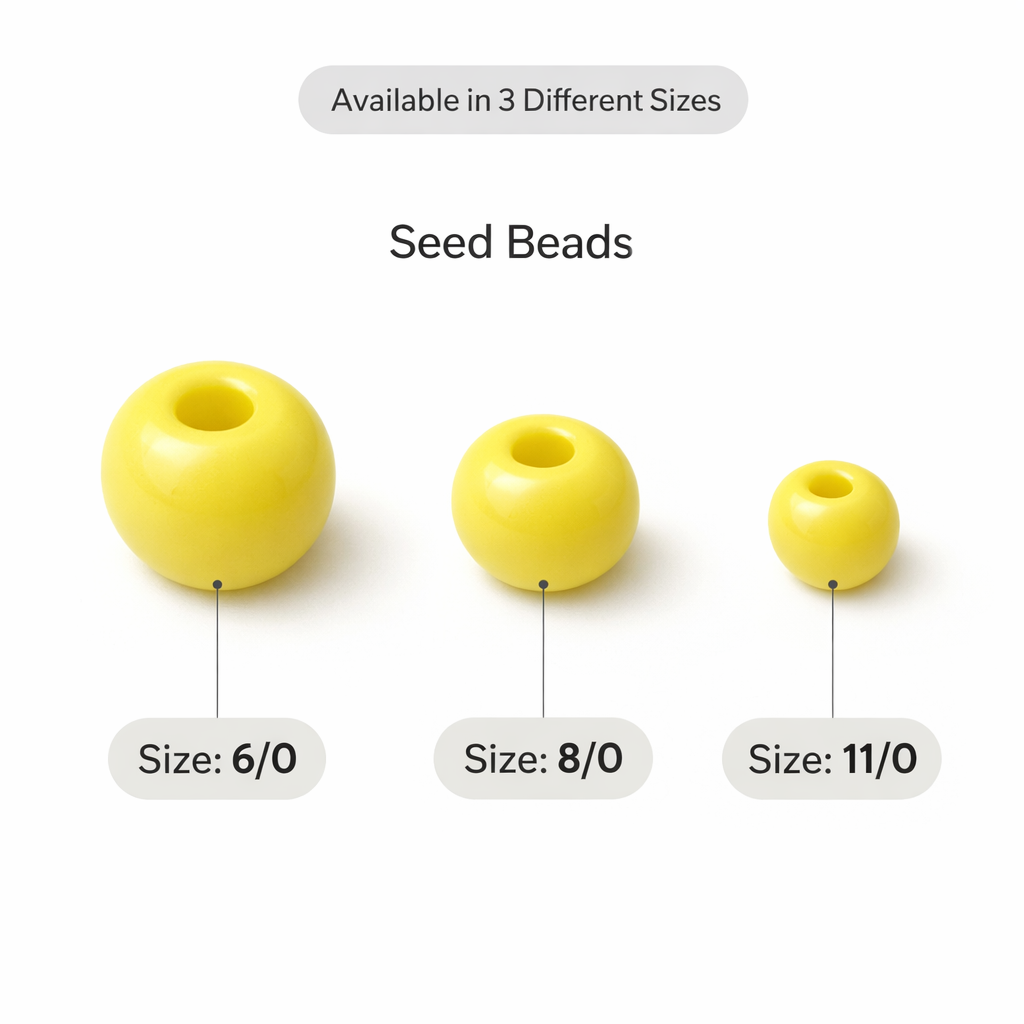 Beads Seed Glass 8/0 Opaque Yellow 1kg