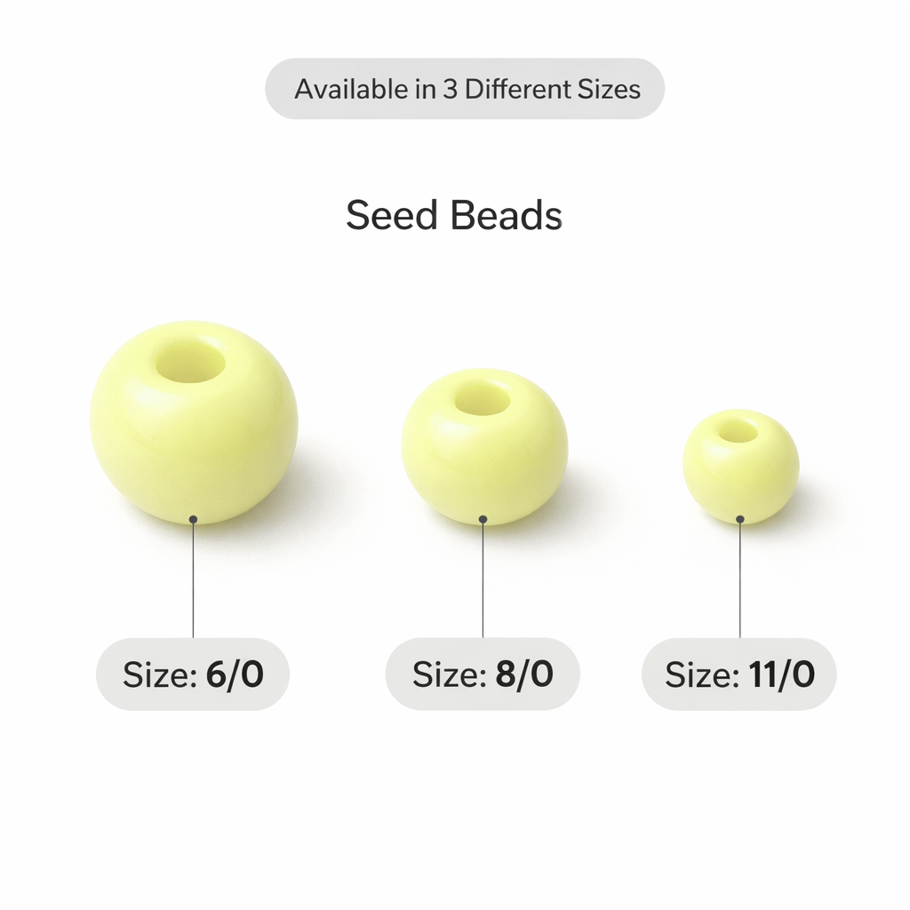 Beads Seed Glass 8/0 Opaque Light Yellow 1kg