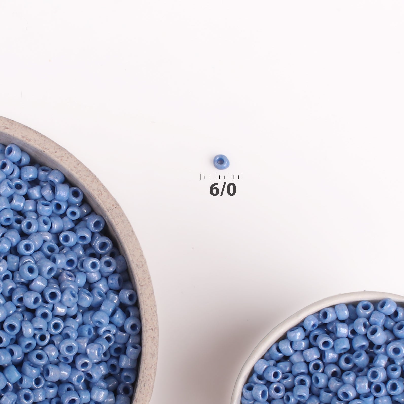 Beads Seed Glass 6/0 Opaque Blizzard Blue 1kg