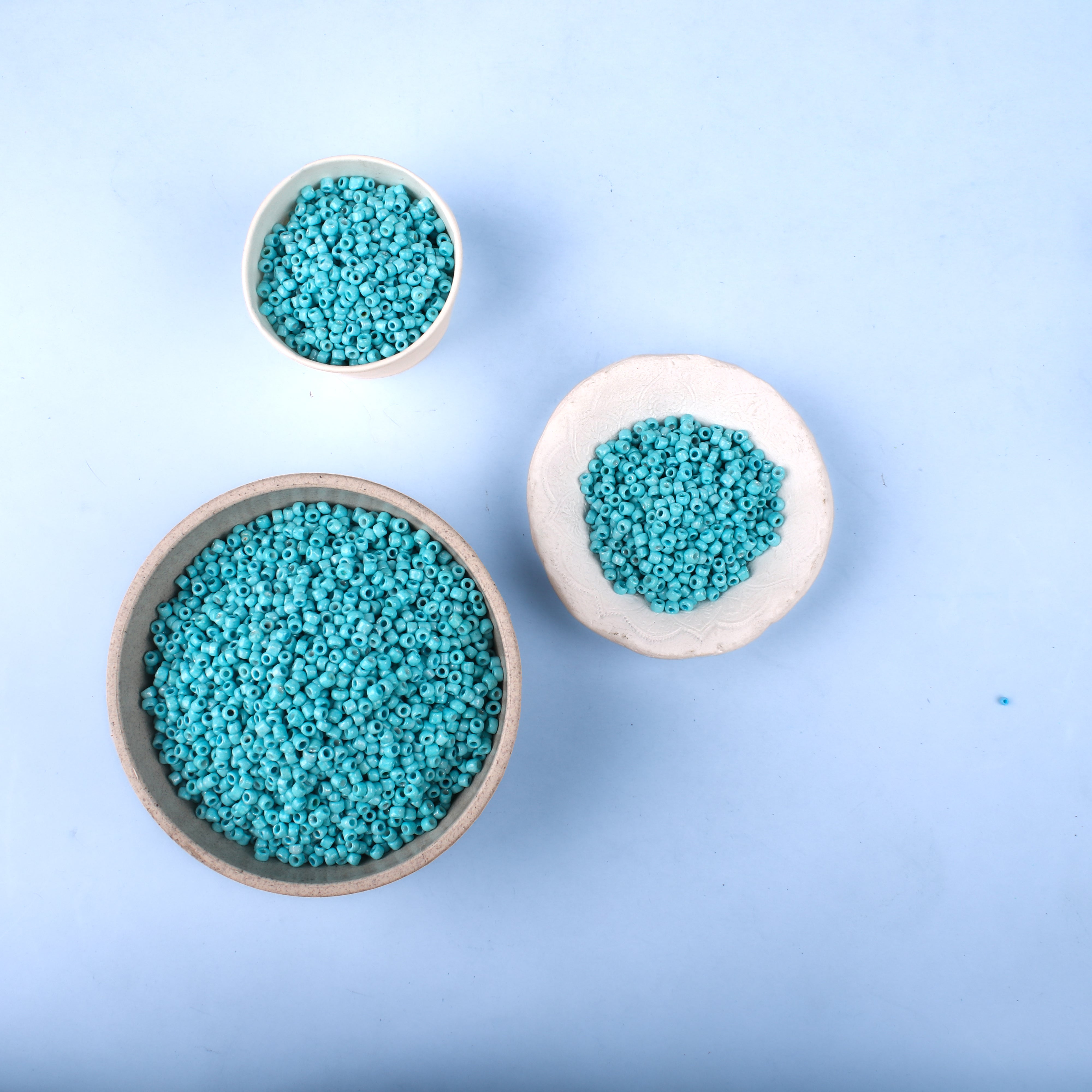 Beads Seed Glass 6/0 Opaque Dark Turquoise 1kg