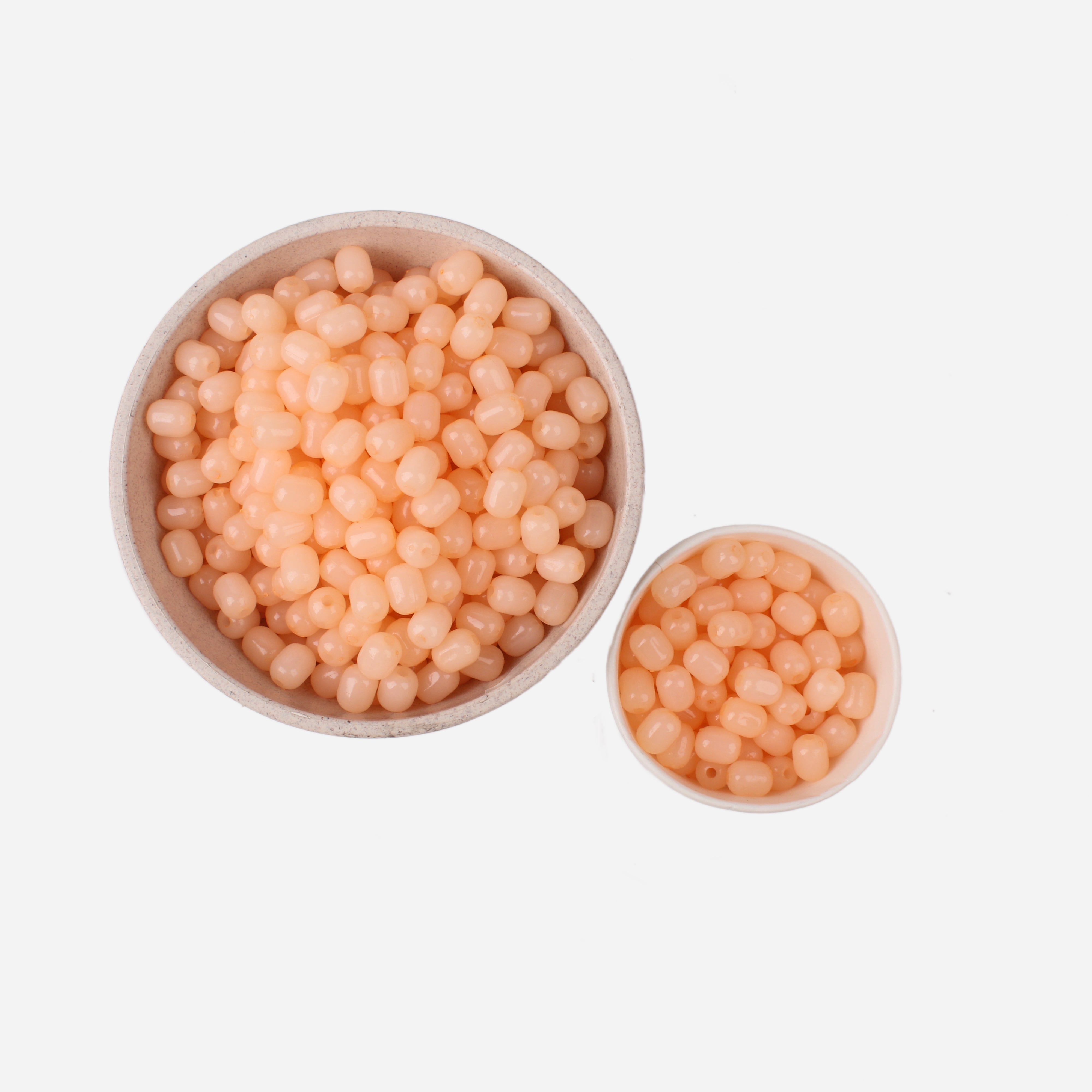 Beads Jelly Bead Oval With Hole Peach 10Mm 1kg
