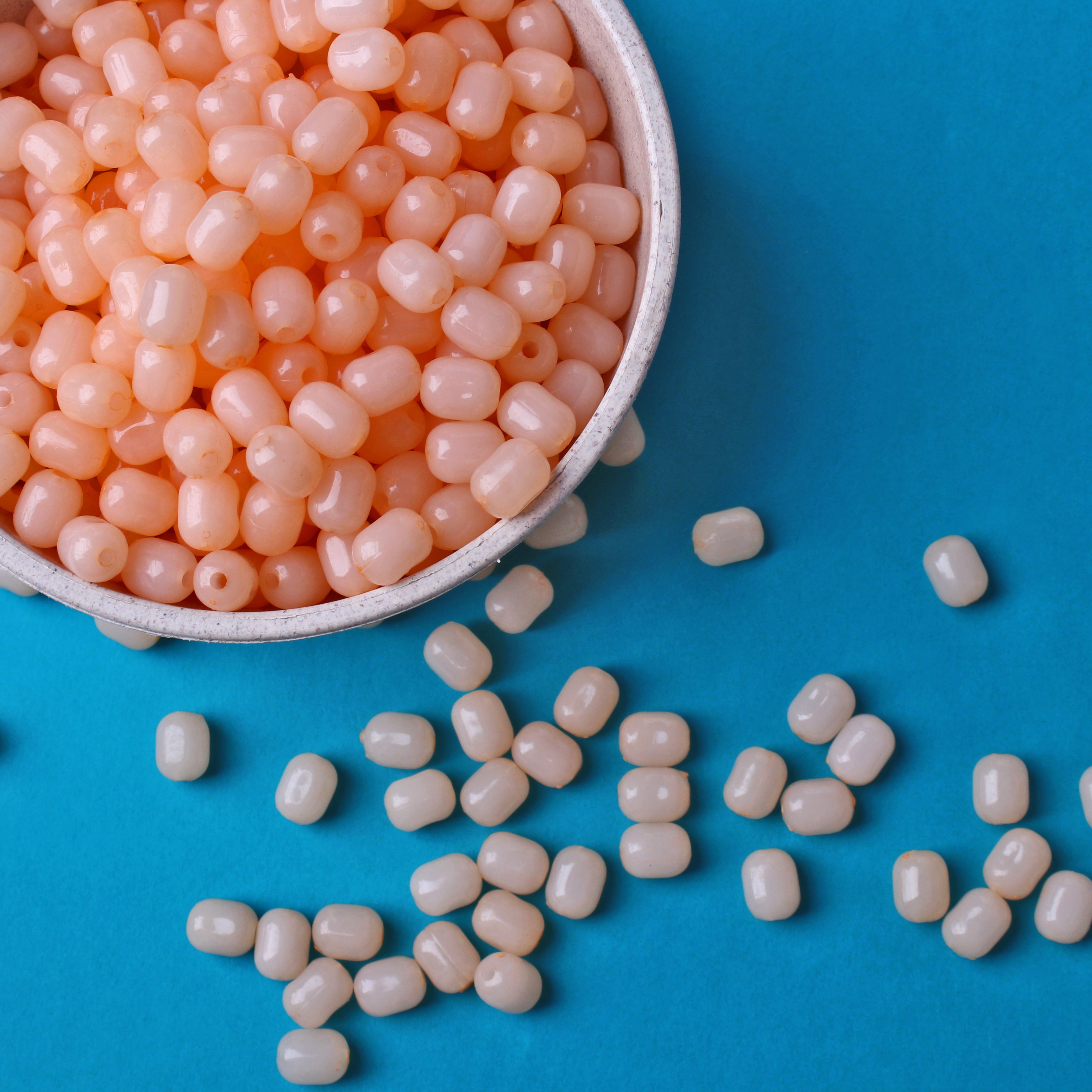 Beads Jelly Bead Oval With Hole Peach 10Mm 1kg