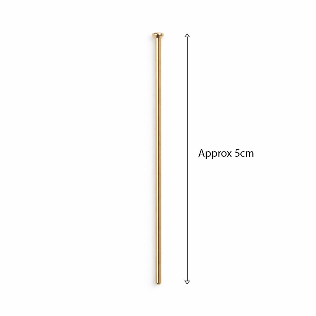 Findings Head pin Gold 50mm 200 gm