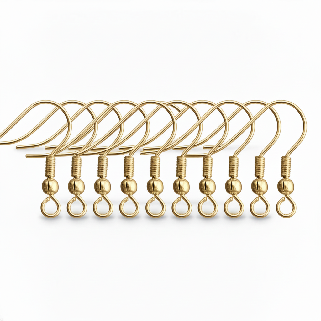 Findings Ear Wire Hooks Gold 200 gm