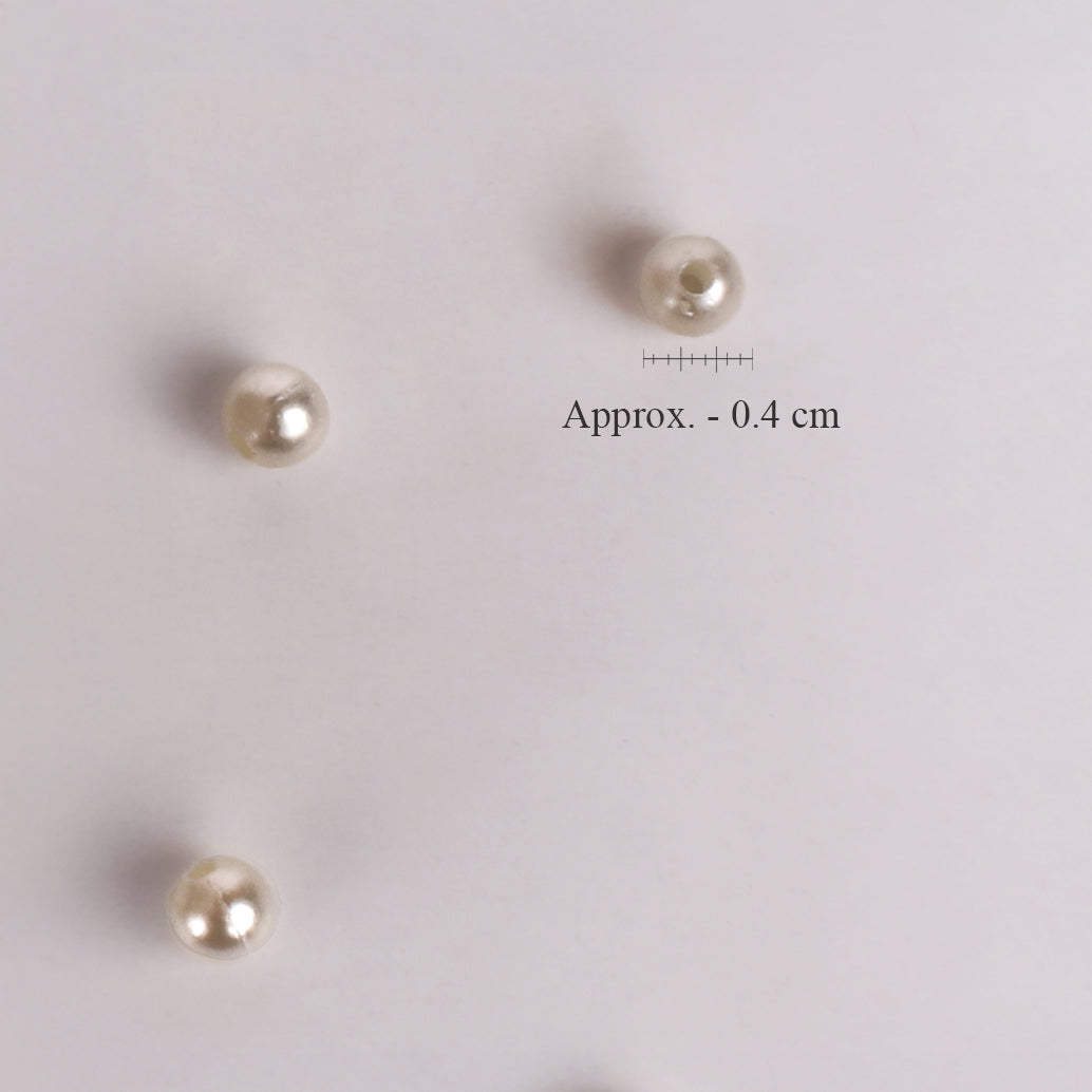 Beads Pearl With Hole Cream 6Mm 1kg