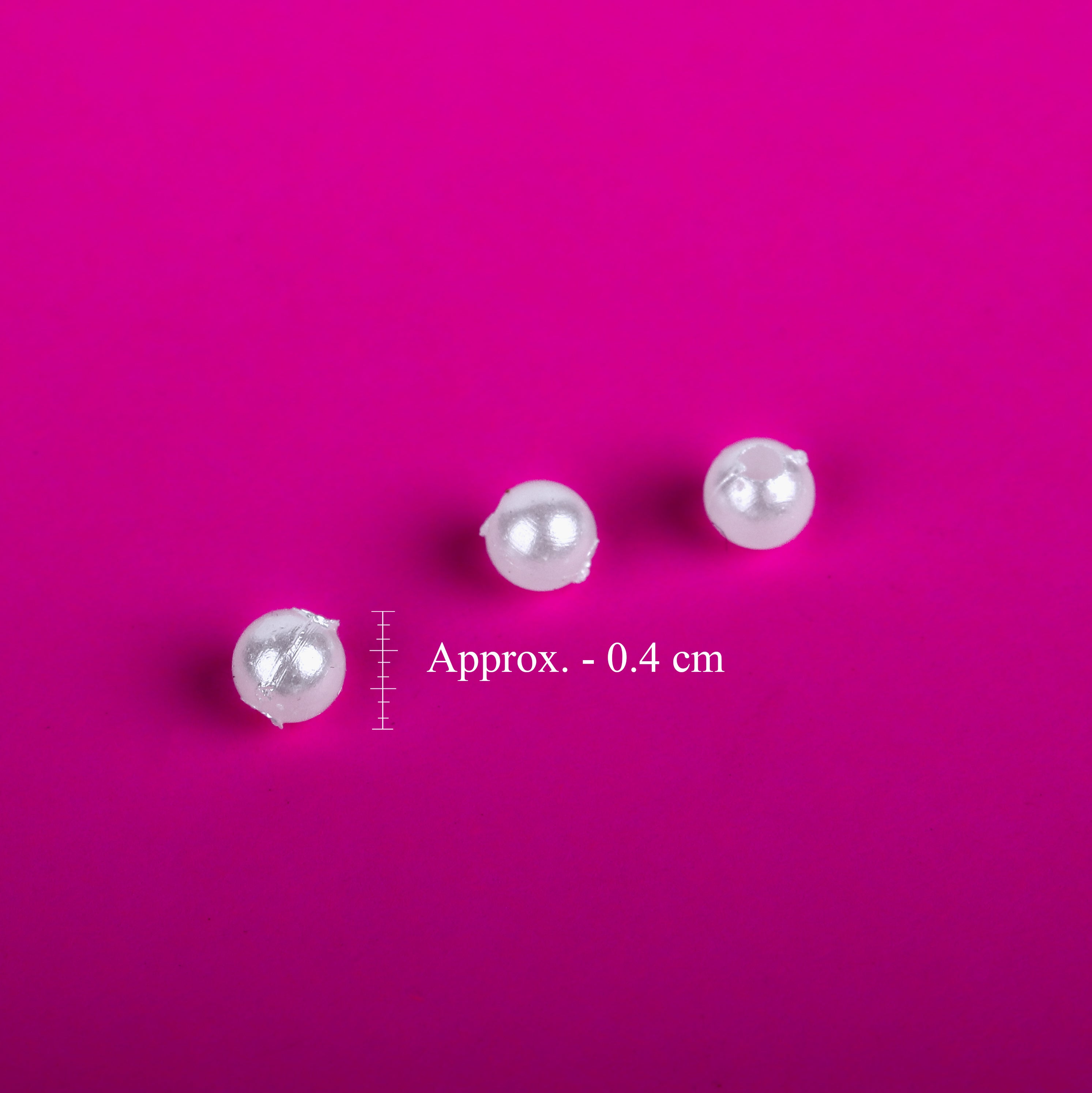 Beads Pearl With Hole White 4Mm 1kg