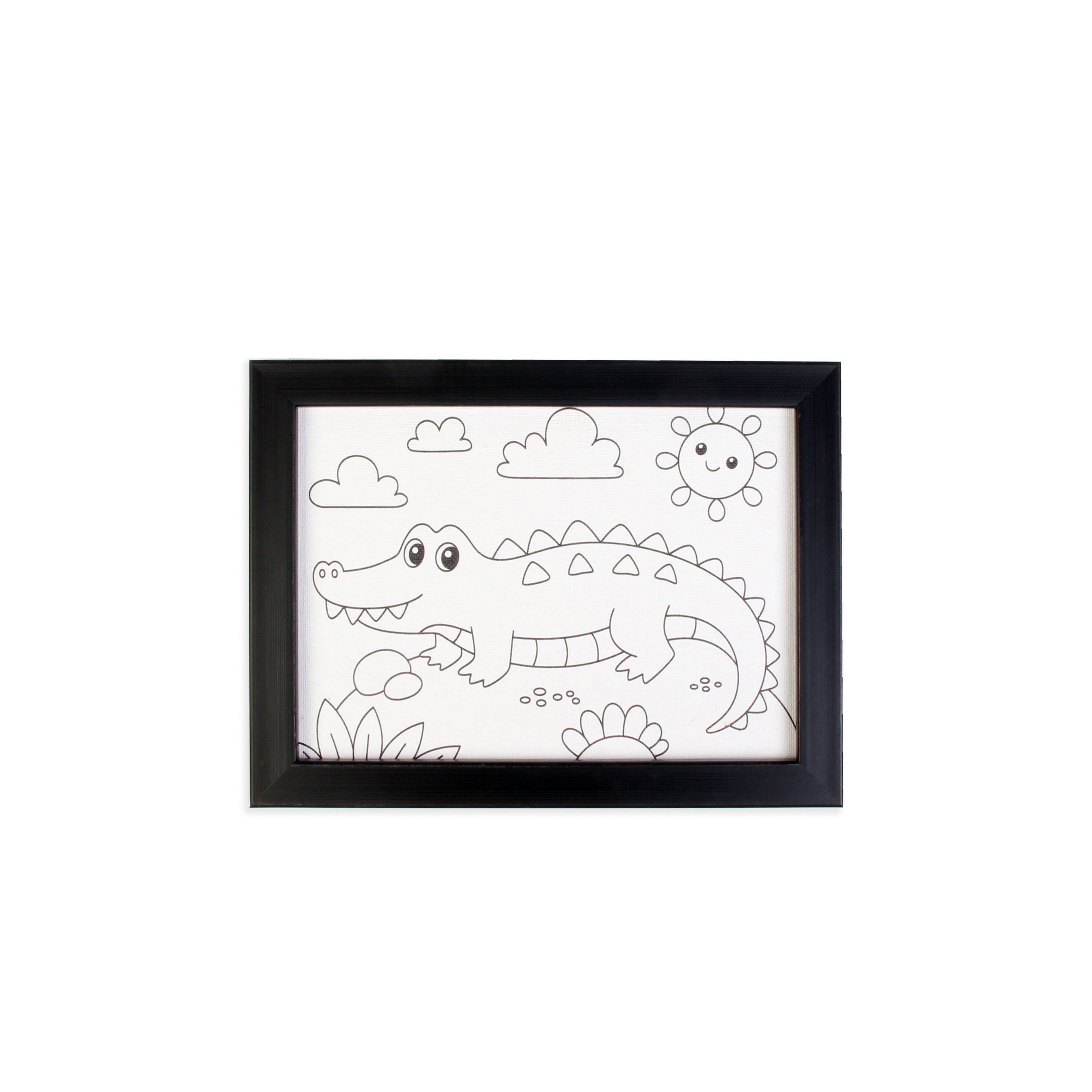 Pre-printed Canvas With Frame Alligator Painting Kit 5 X 7inch