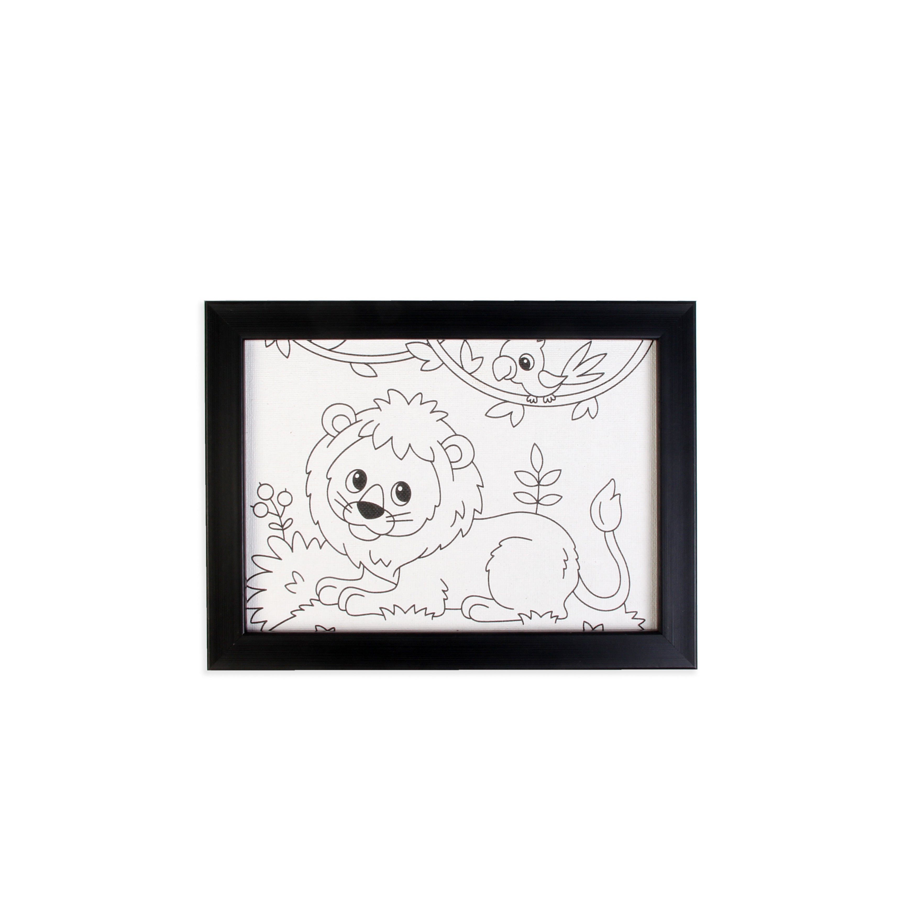 Pre-printed Canvas With Frame Lion Painting Kit 5 X 7inch
