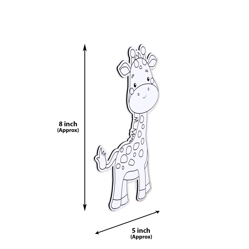 Table Decor Colouring Kit With Sketch Pen Giraffe Approx L8 X W5inch 2mm Thick