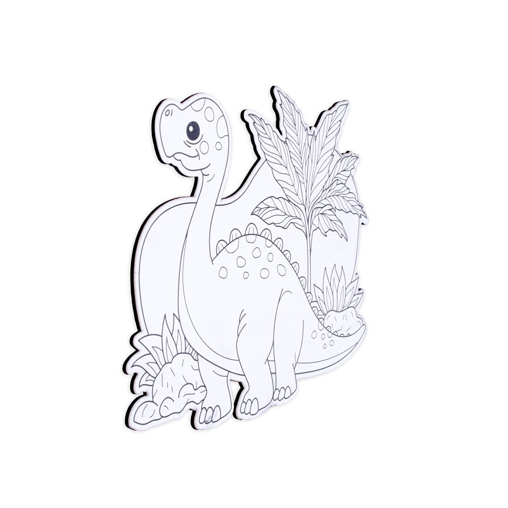 Table Decor Colouring Kit With Sketch Pen Dinosaur Approx L7 X W7.25inch 2mm Thick