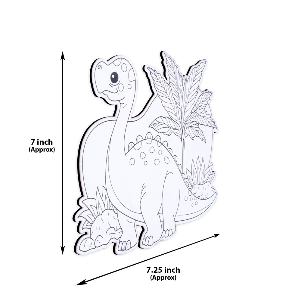 Table Decor Colouring Kit With Sketch Pen Dinosaur Approx L7 X W7.25inch 2mm Thick