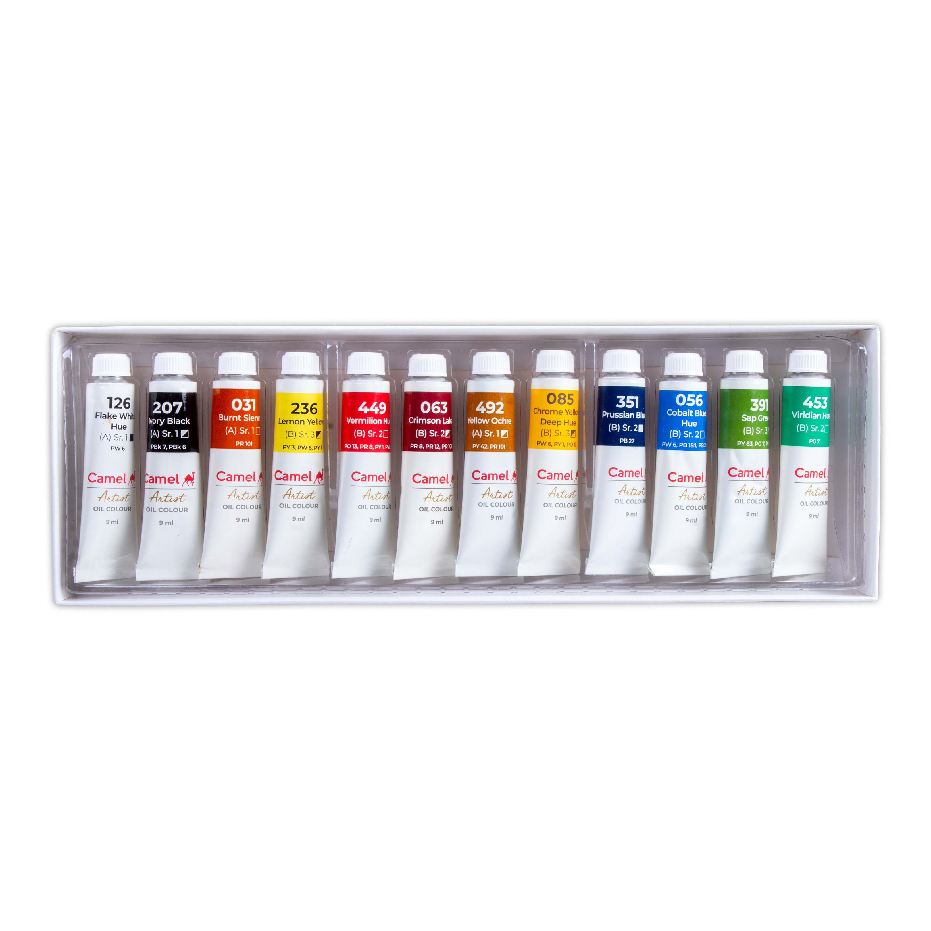 Camel Artist Oil Colours 12 Shades 9ml long lasting Colours, High Quality Pigments