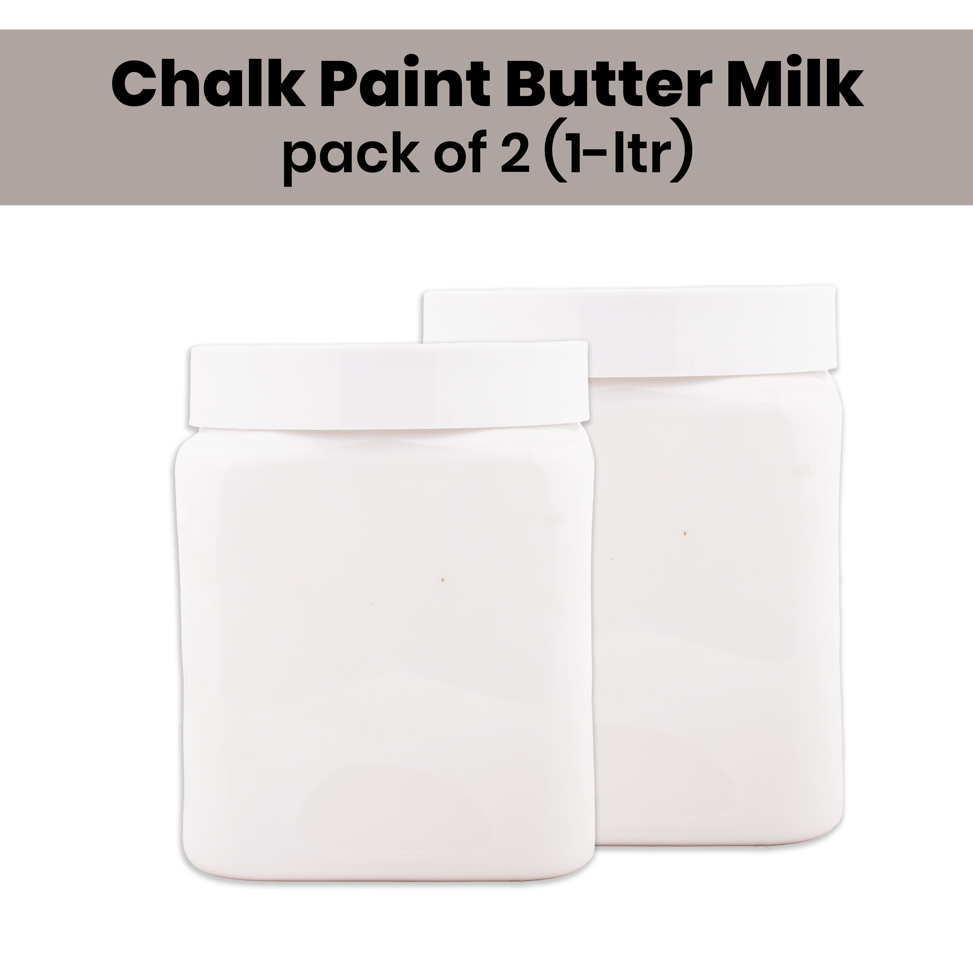 Home Decor Chalk Paint Butter Milk 1Litre X 2 Bottle
