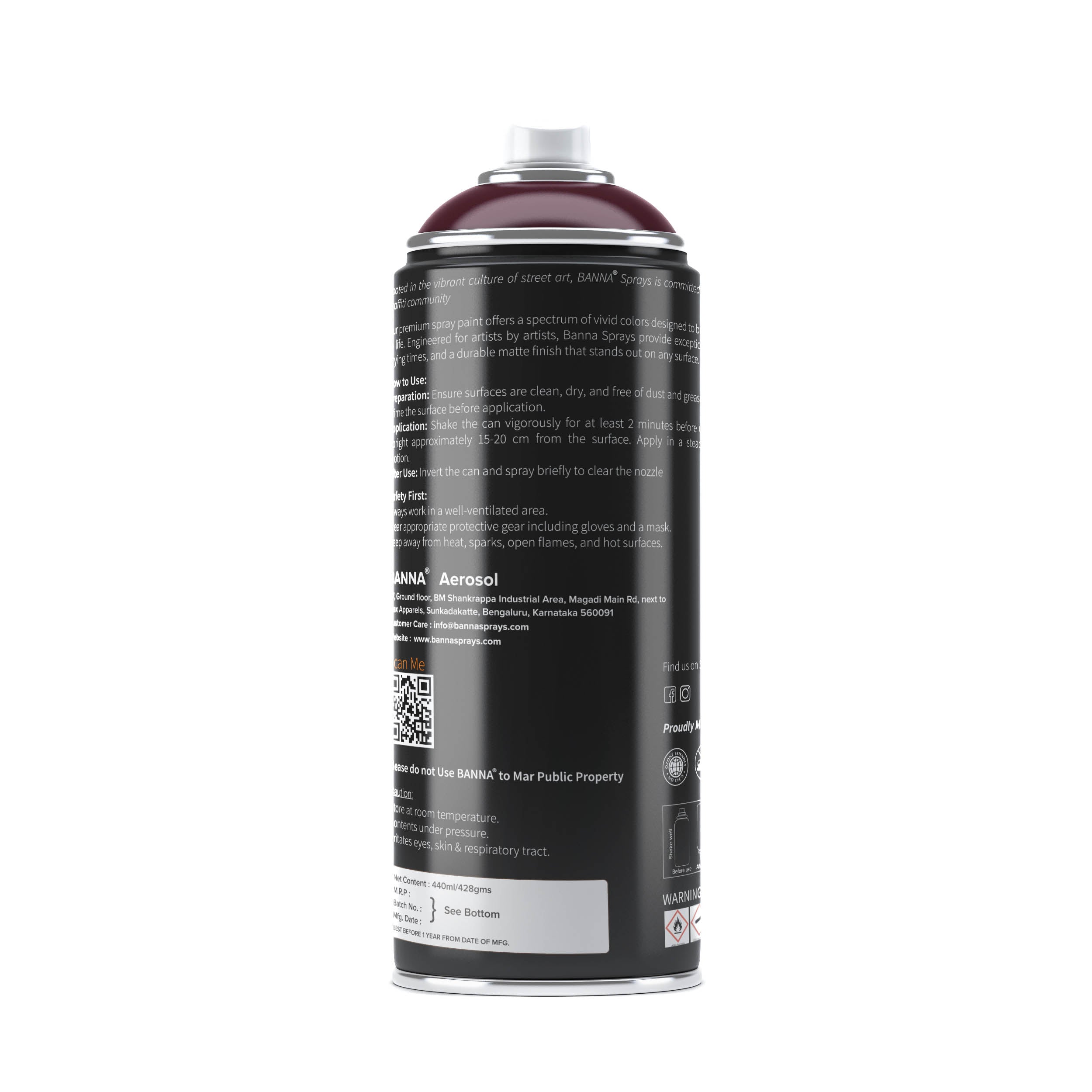 Graffiti Spray Paint Chocolate Brown 400ml Bottle