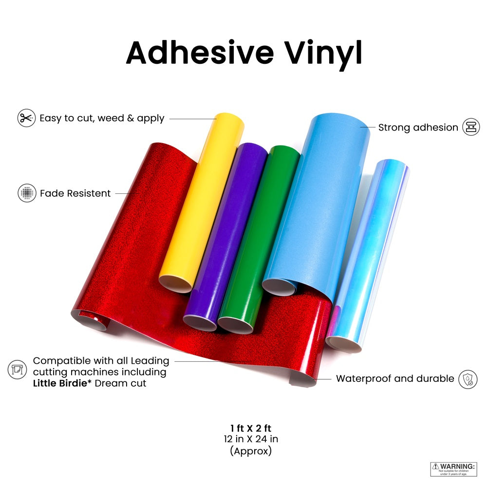 Removable Adhesive Vinyl - Light Blue Shimmer, 12Inch X 2ft Roll