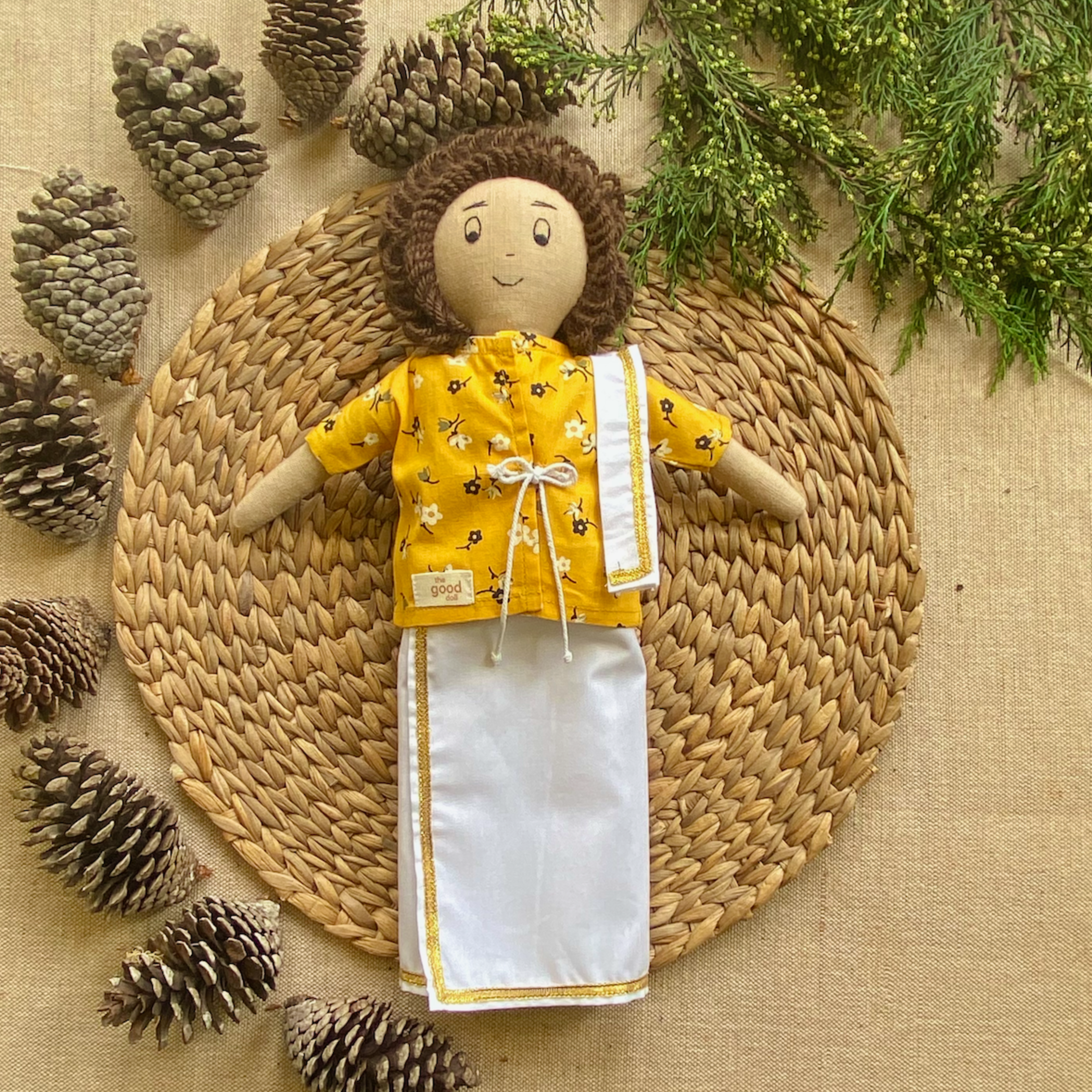 Handmade Fabric Doll Mani 12inch 1pc